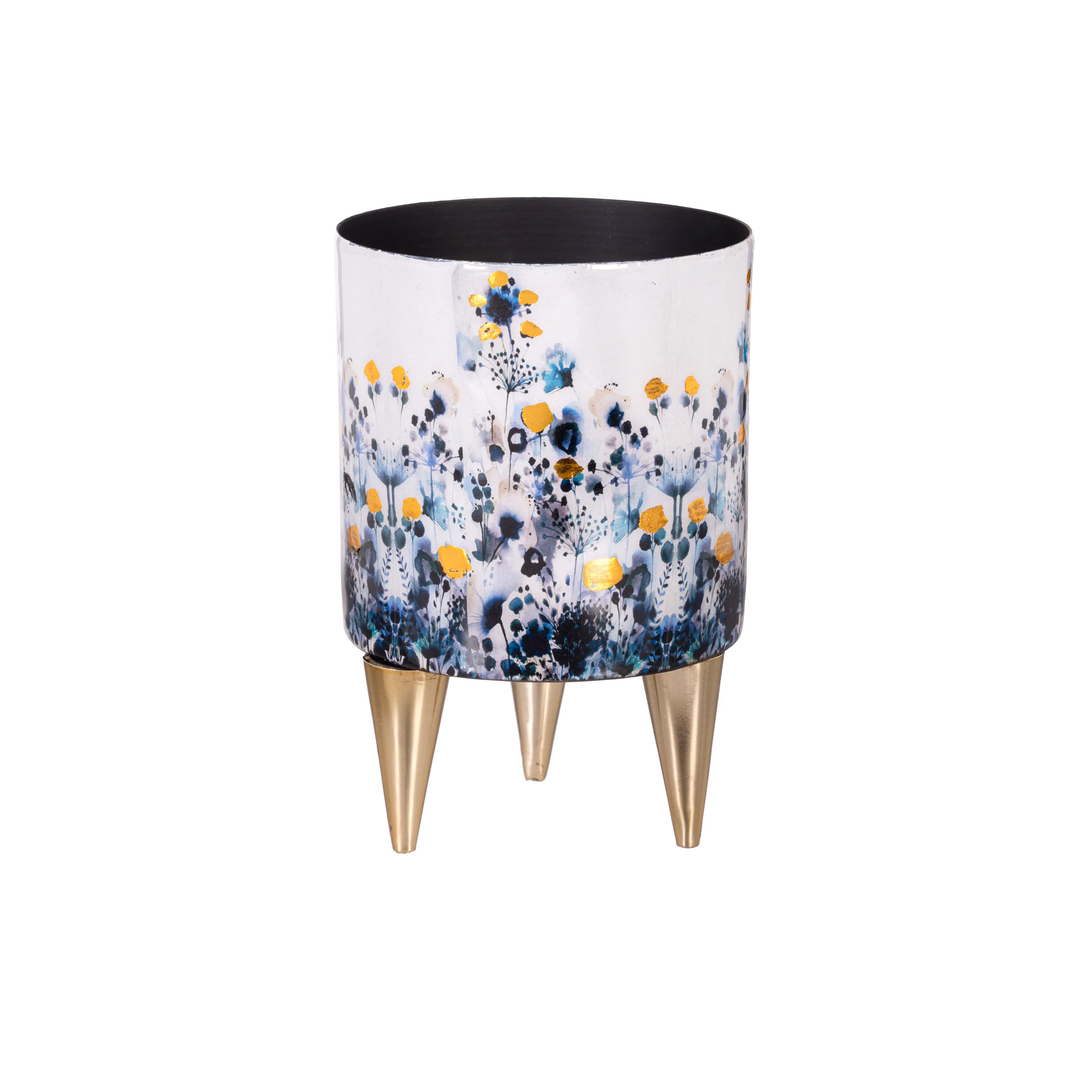 VivaStyle Gilded Meadow Planter with Gold Feet, Planter with Stand, Set of 2 - Image 5