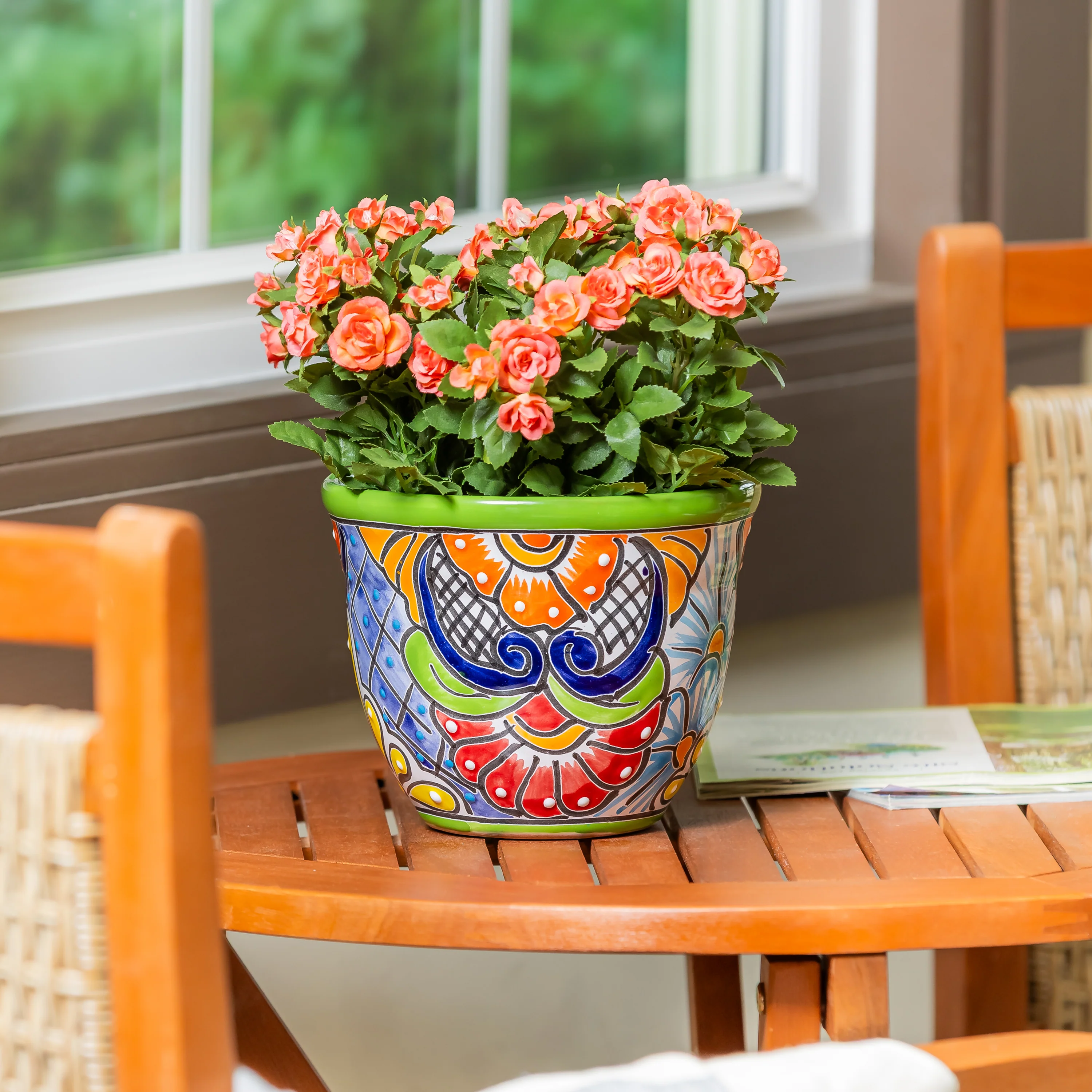 Set of 2 Classic Talavera Planters - Image 7