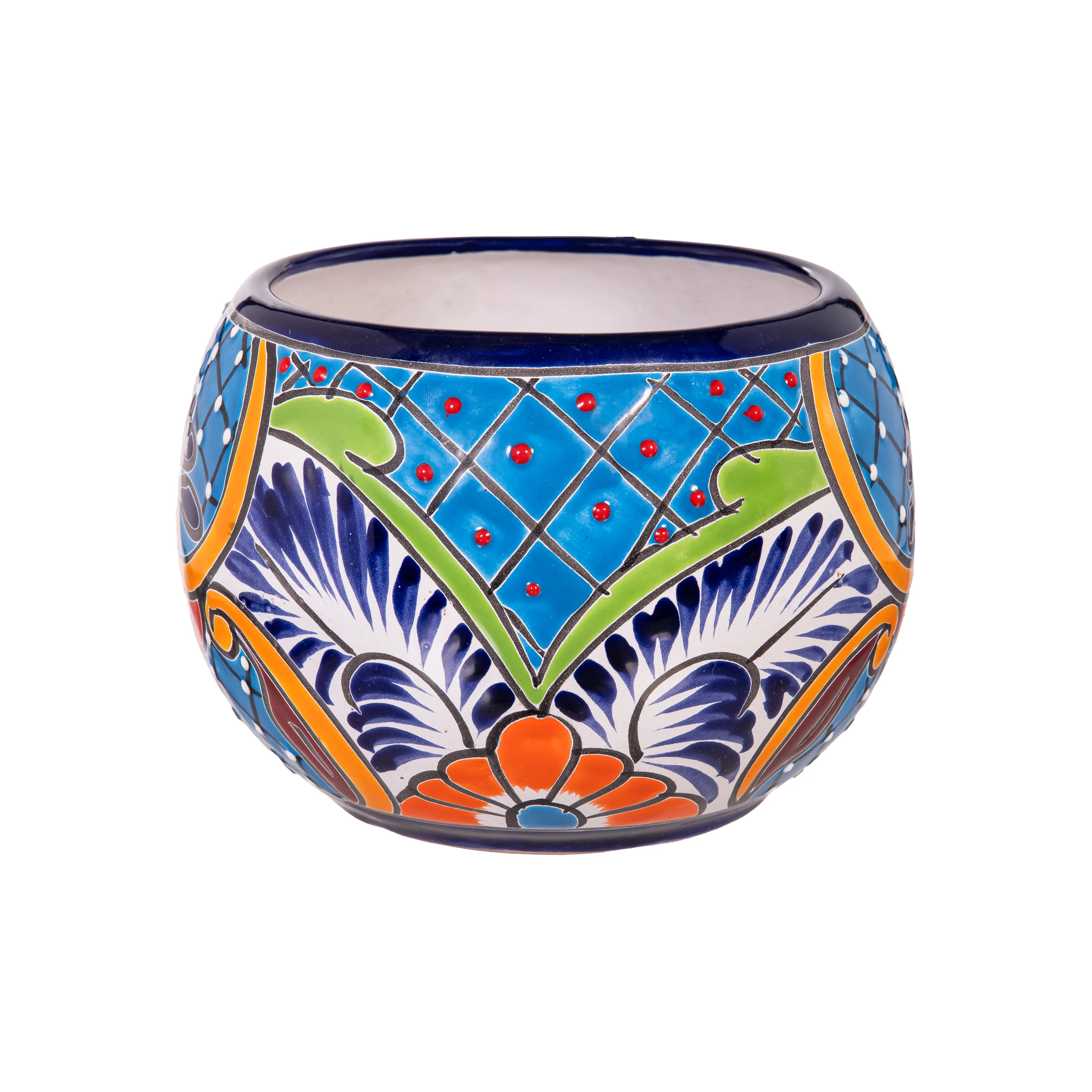 Set of 2 Mexican Talavera Baul Planters - Image 7