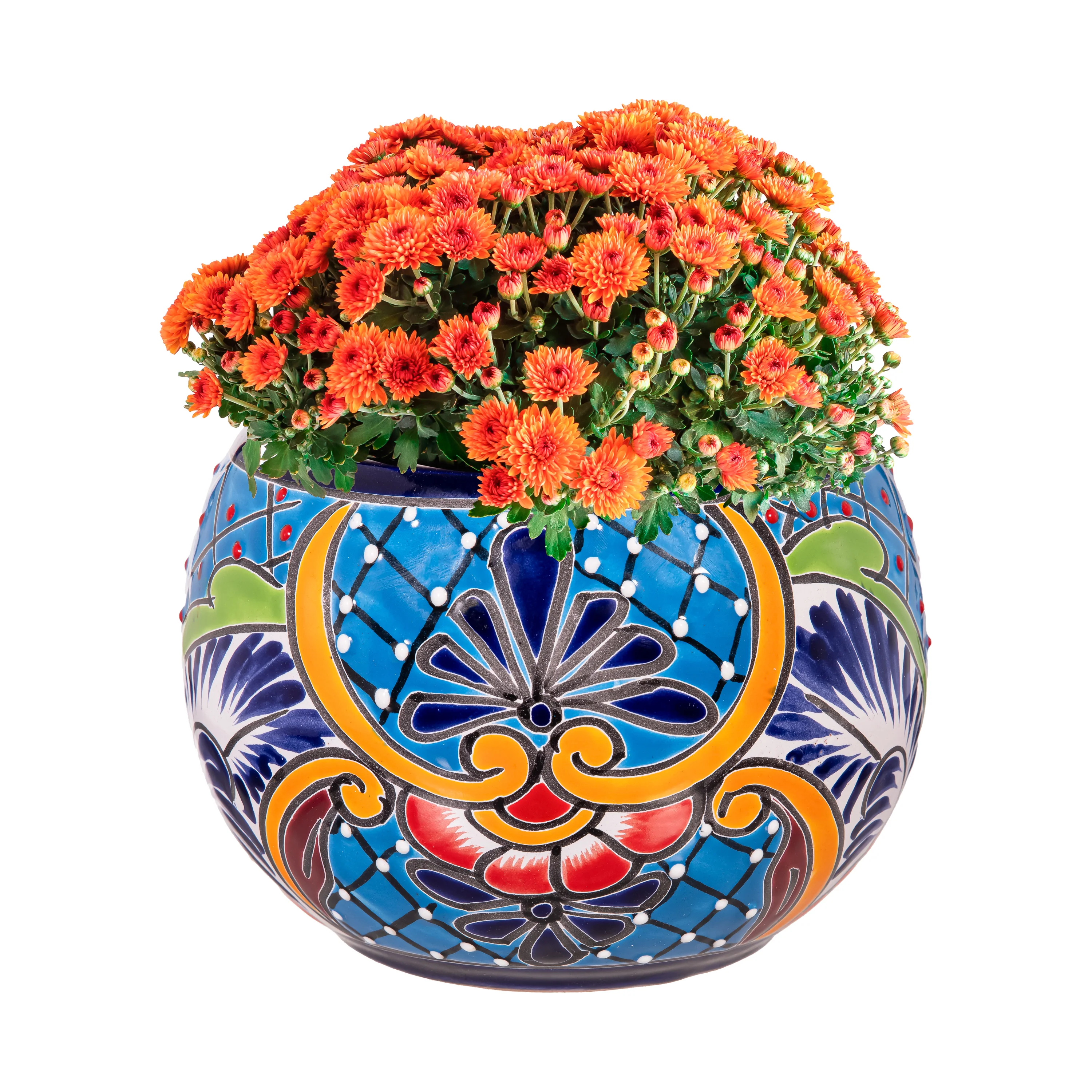 Set of 2 Mexican Talavera Baul Planters - Image 9