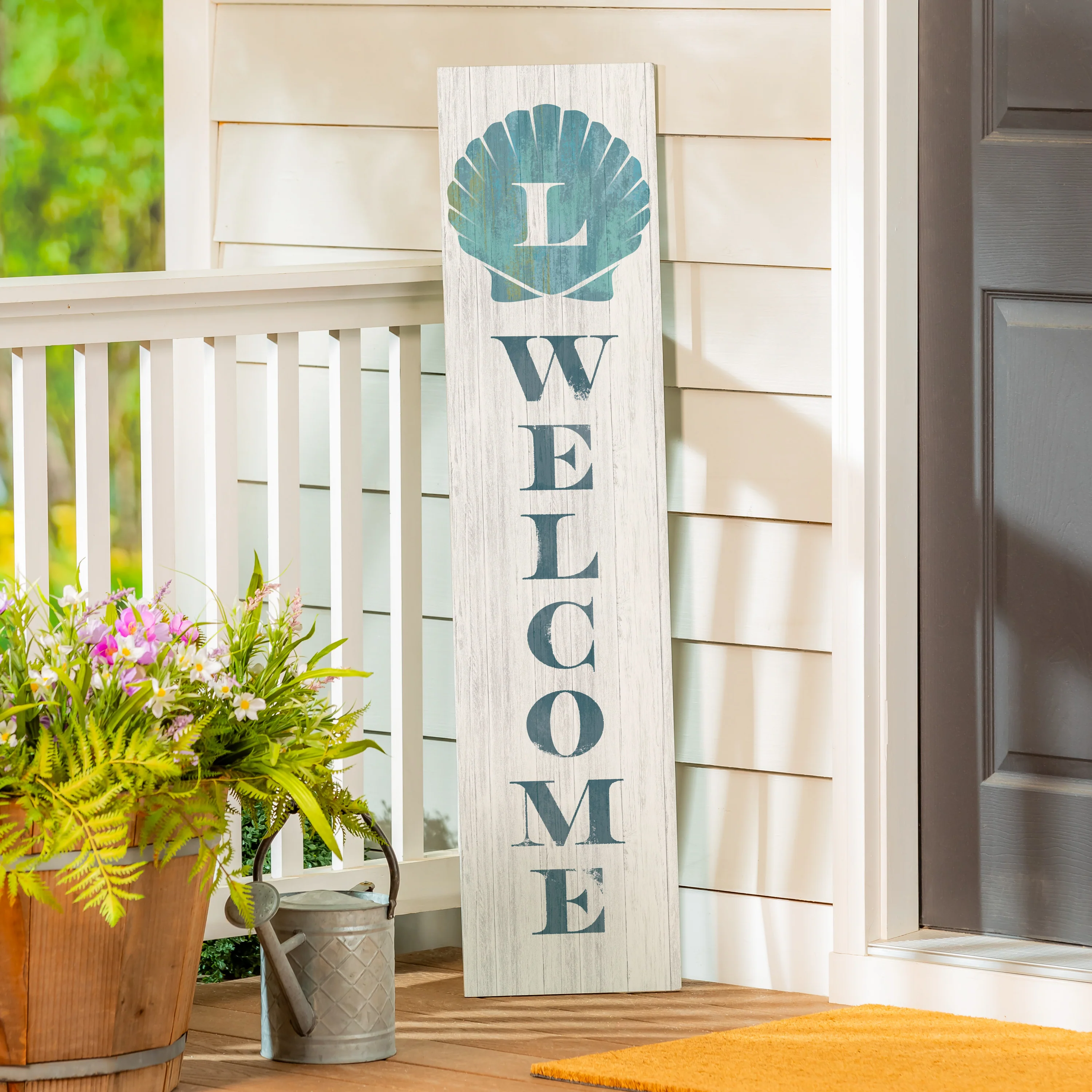 Coastal Porch Leaner Shell Monogram 46" L - Image 2