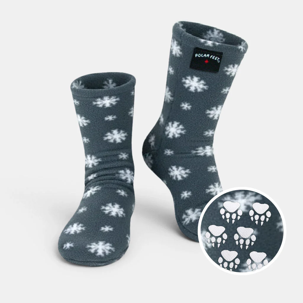 Polar Feet Adult Fleece Socks - Snow - Image 4