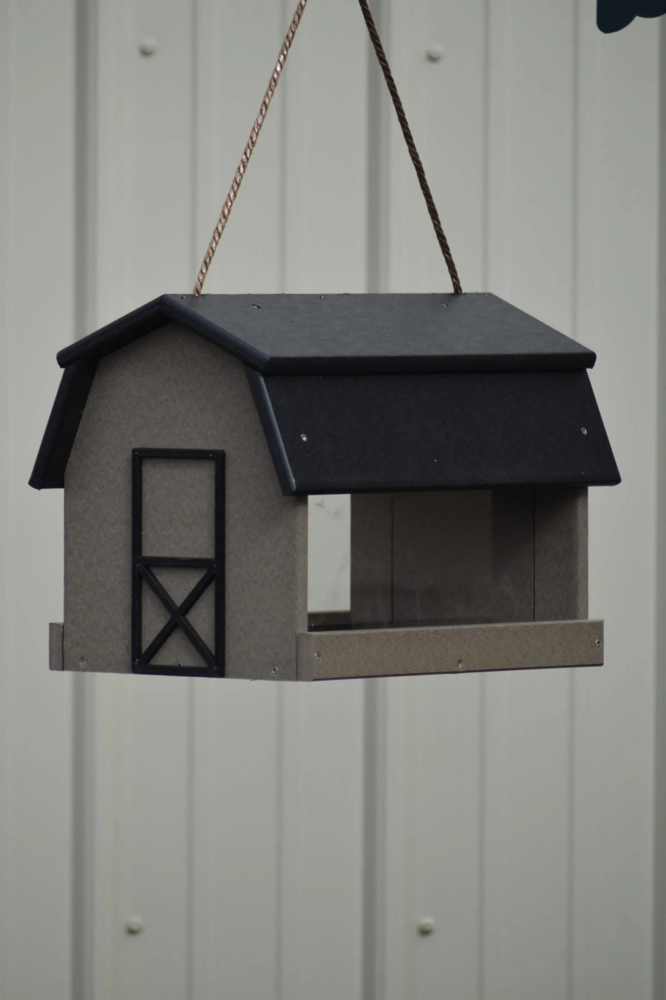 Poly Lumber Mini Barn Large Handcrafted Hanging Bird feeder - Image 6
