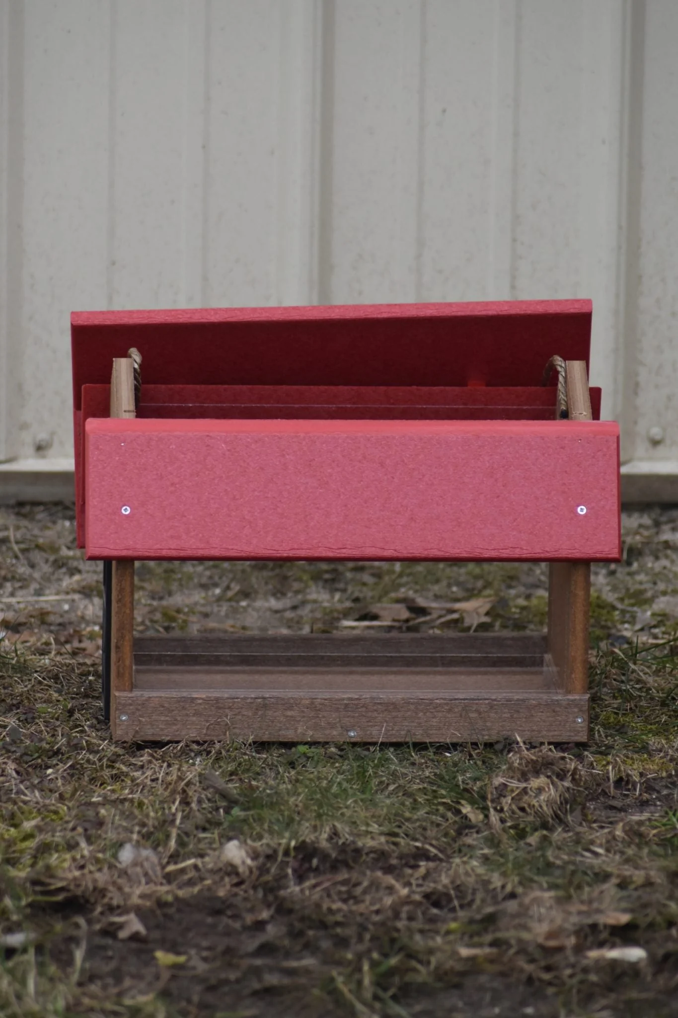 Poly Lumber Mini Barn Large Handcrafted Hanging Bird feeder - Image 8