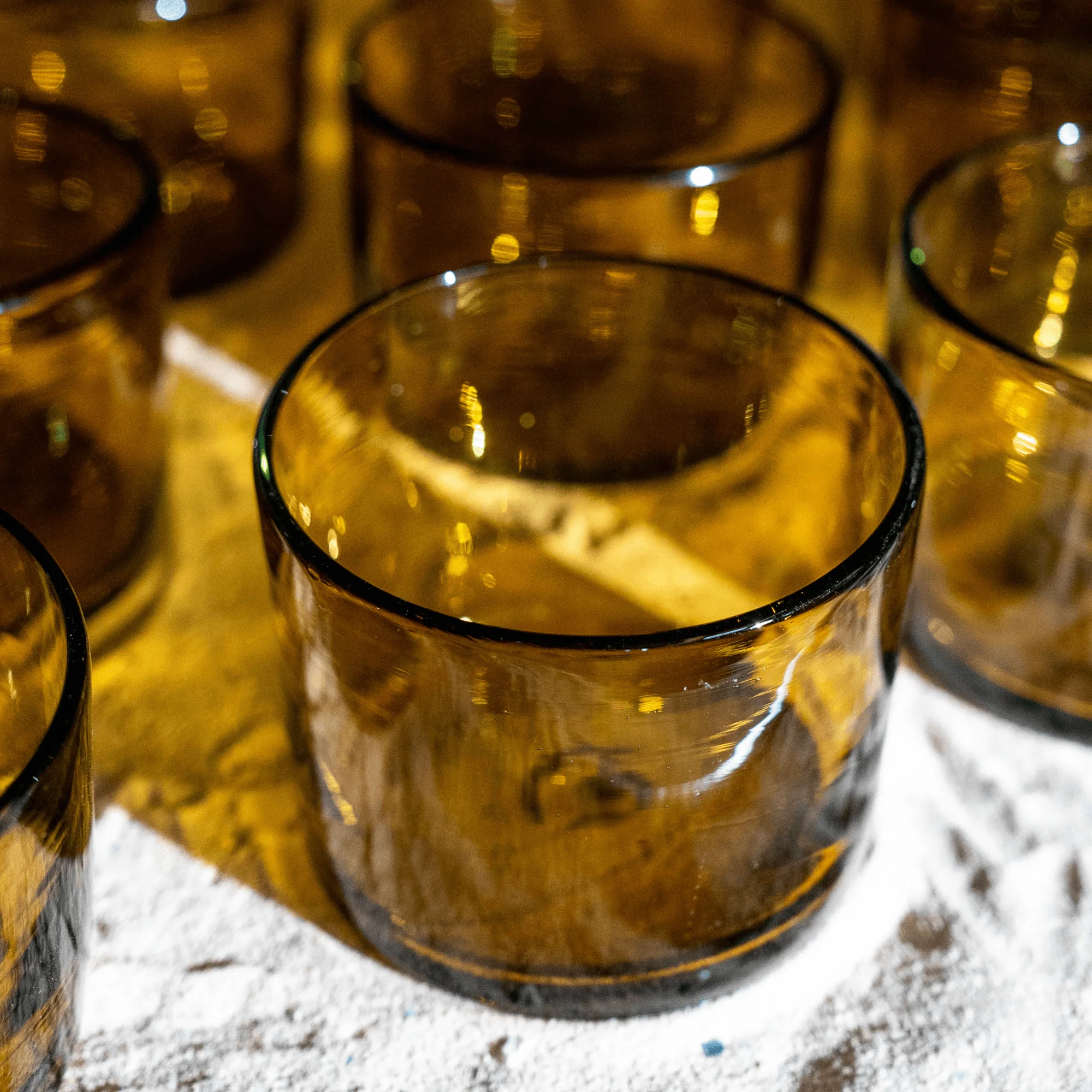 Pure Beeswax Candle in Blown Glass - Image 12