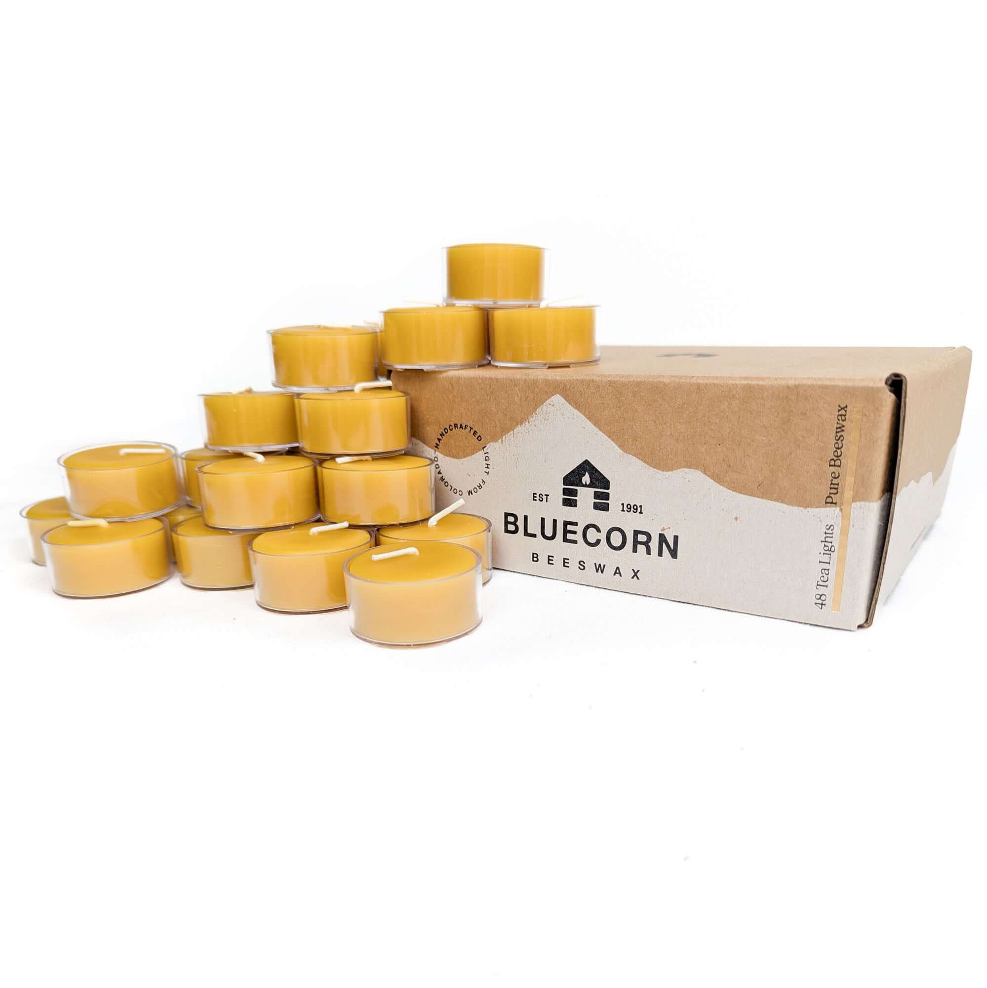 Pure Beeswax Tea Light Candles - Image 2