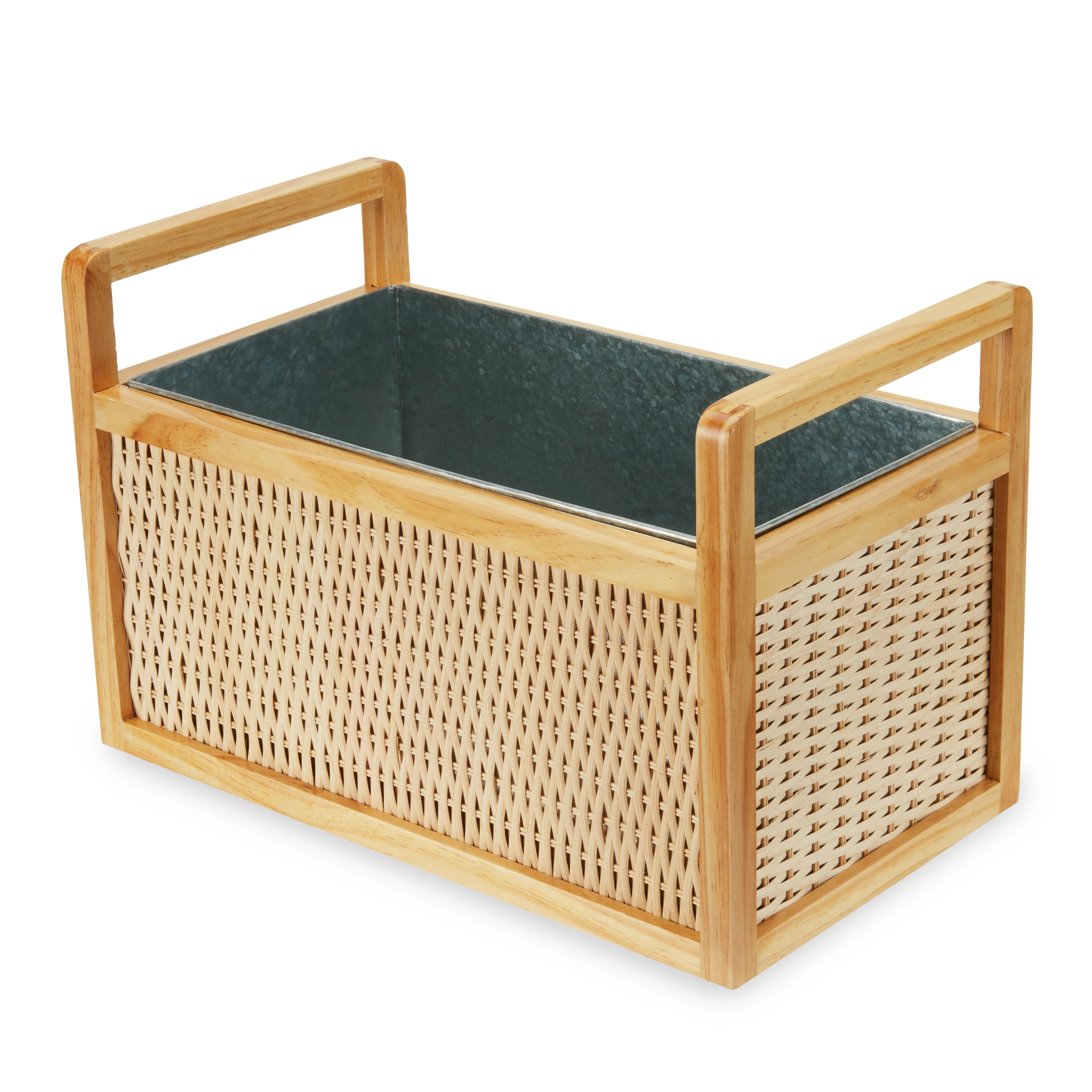 Rattan & Wood Beverage Tub - Image 2