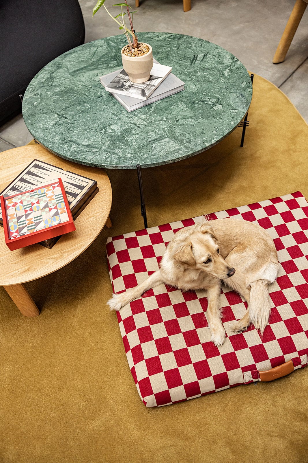 Red Checker | Dog Bed with Cover - Image 5