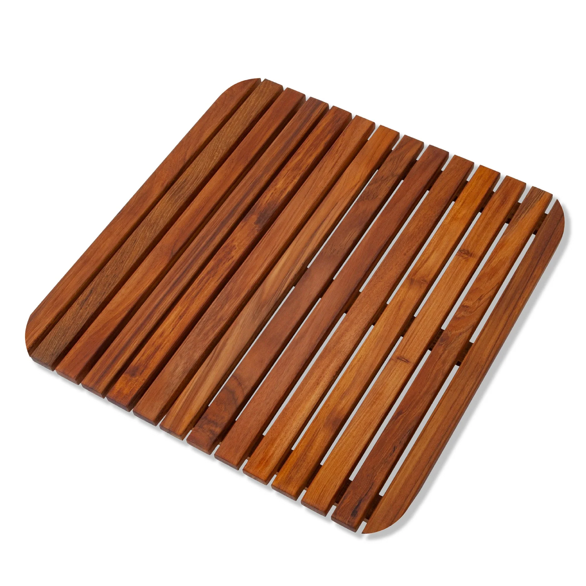 Redfish Oiled Teak Shower and Bath Mat 19.6″ x 19.6″ - Image 2