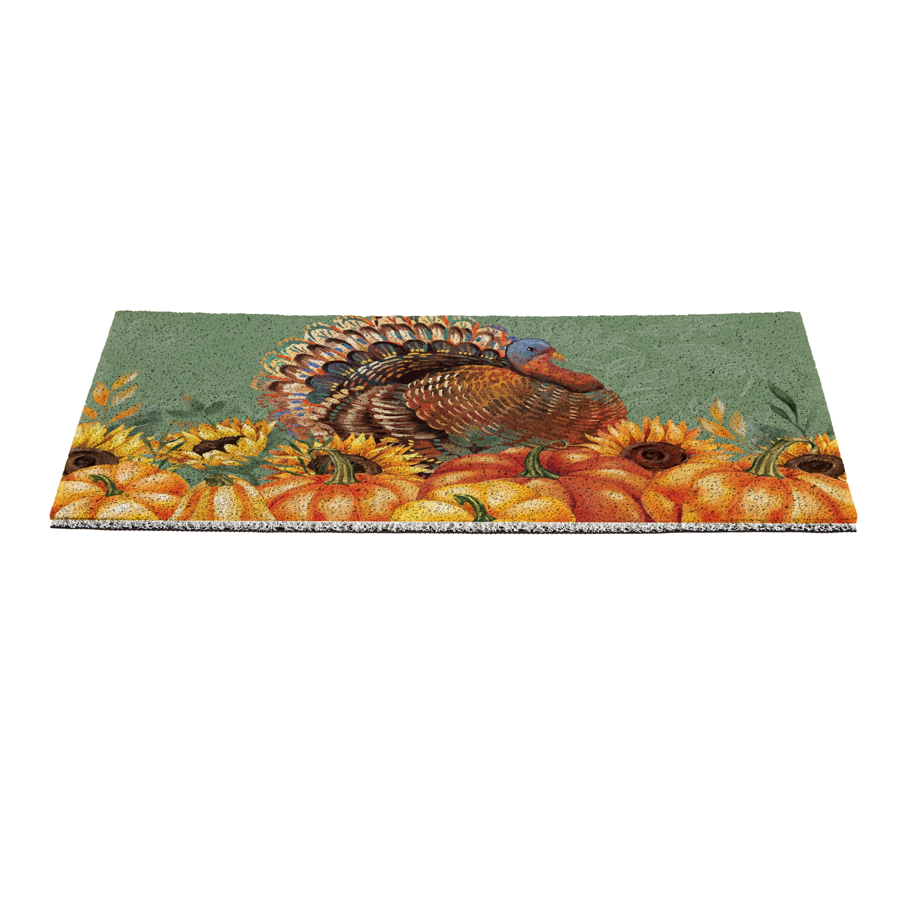 Grateful Gatherings Turkey PVC Trapper Mat,  28"x16" - Image 3