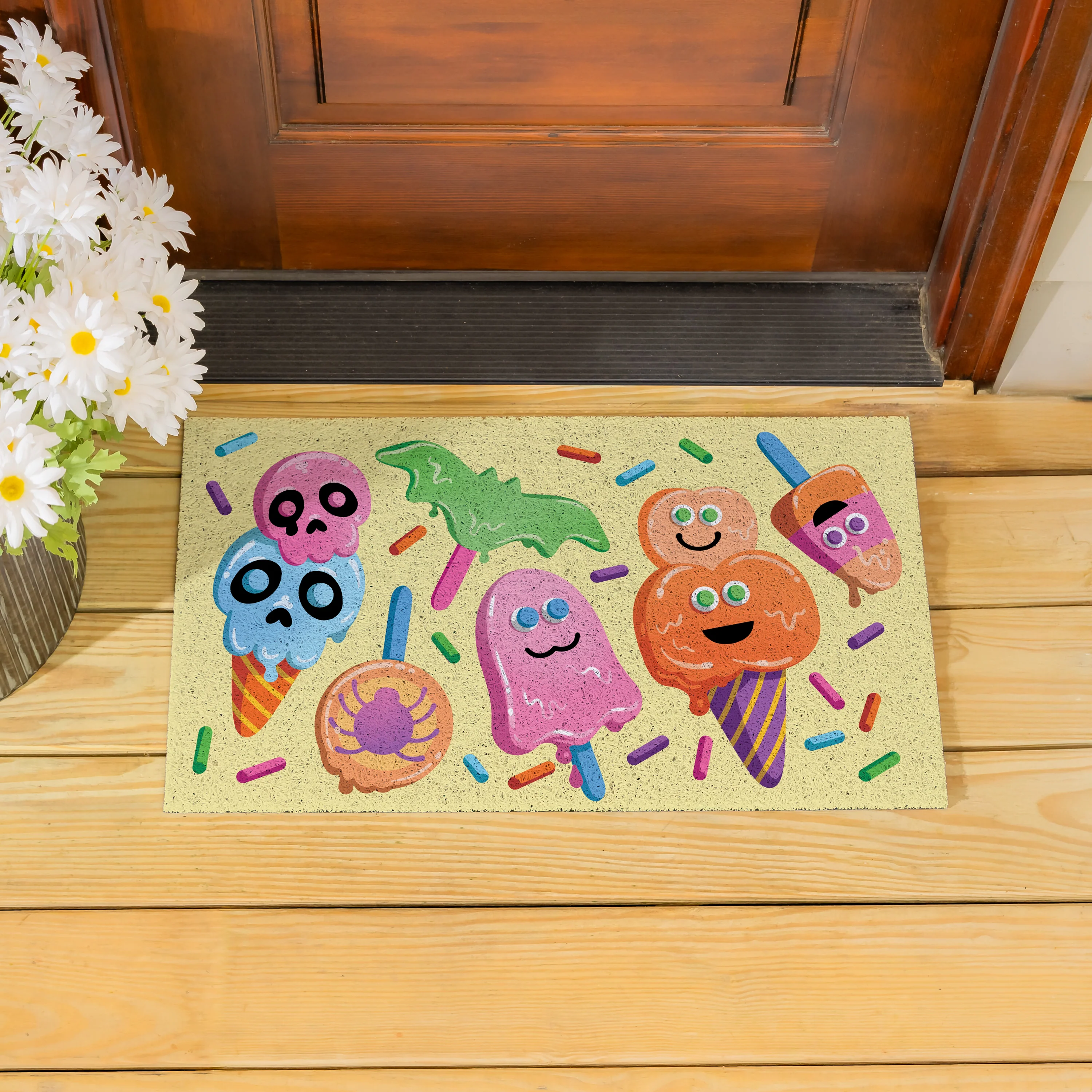 Summerween I Scream for Icecream PVC Mat, 28"x16” - Image 2