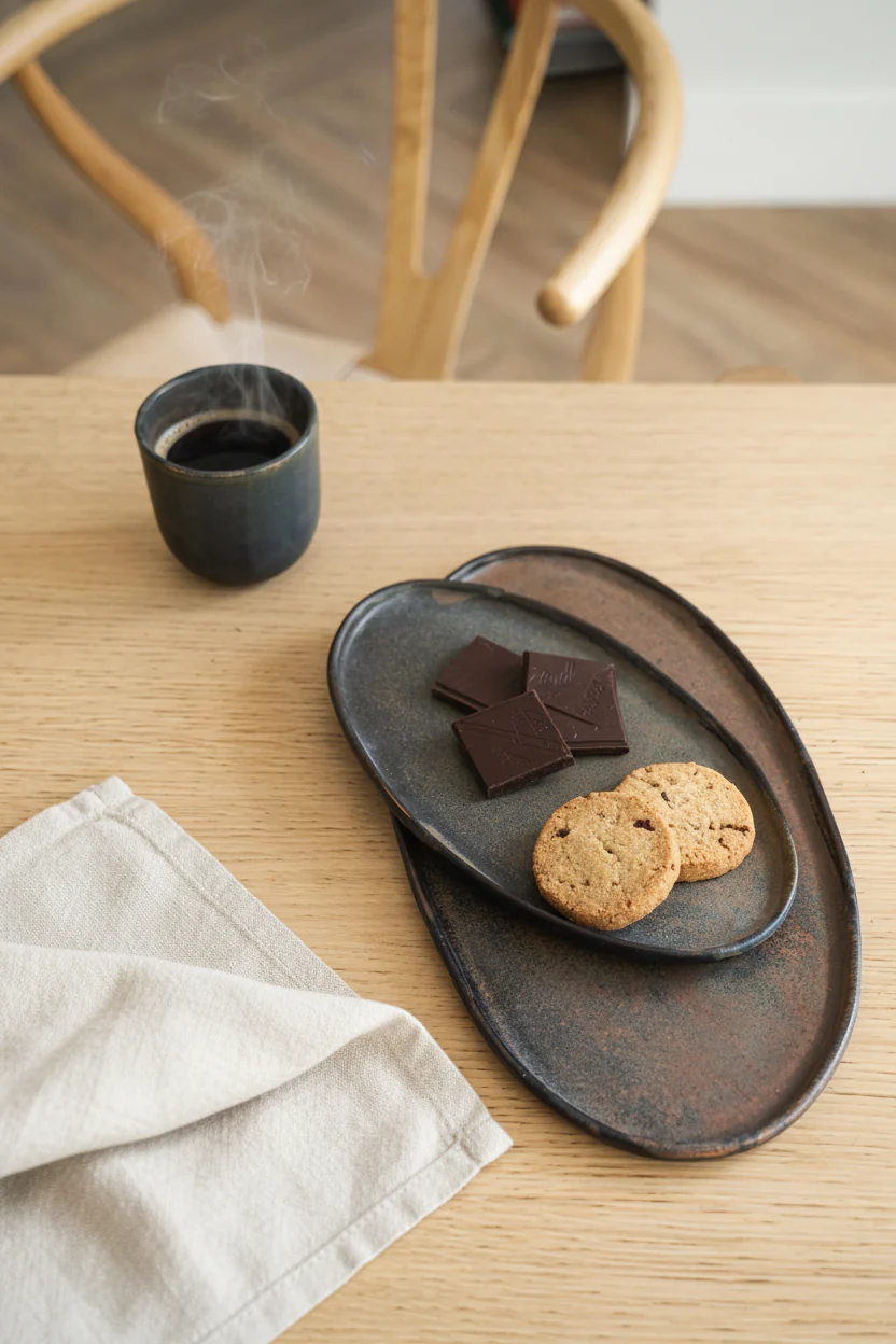 Rust Matte Stoneware Serving Platter - Image 7