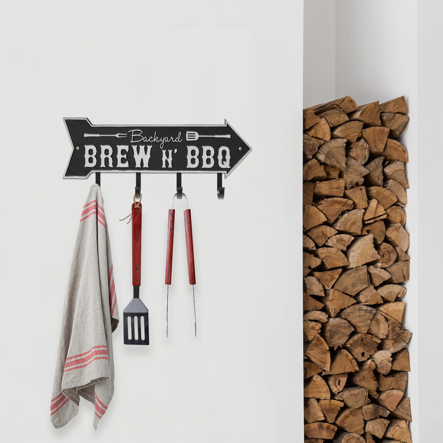 Backyard Brew N' BBQ Arrow Hook Plaque - Image 11