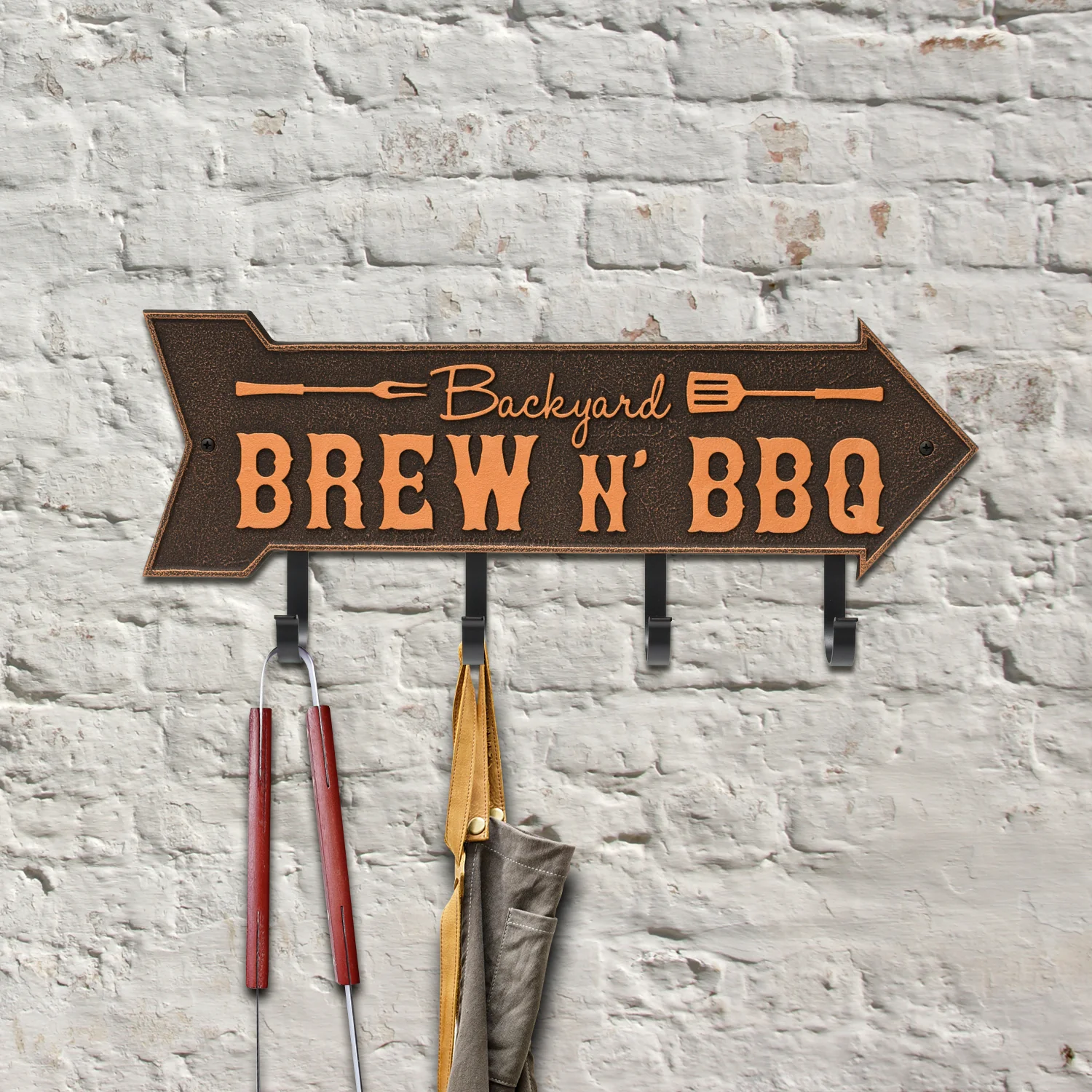 Backyard Brew N' BBQ Arrow Hook Plaque - Image 13