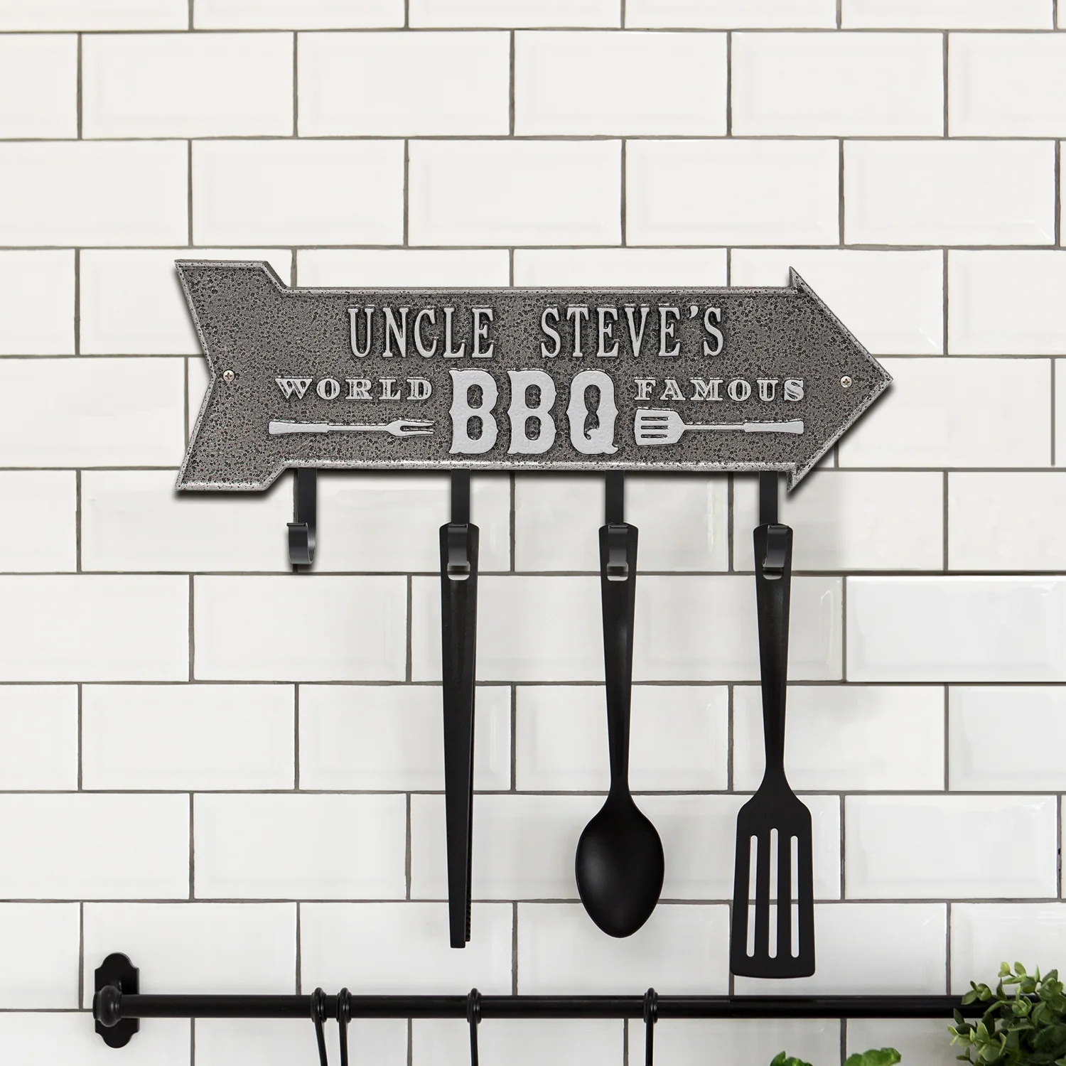 World Famous BBQ Arrow Personalized Hook Plaque - Image 17