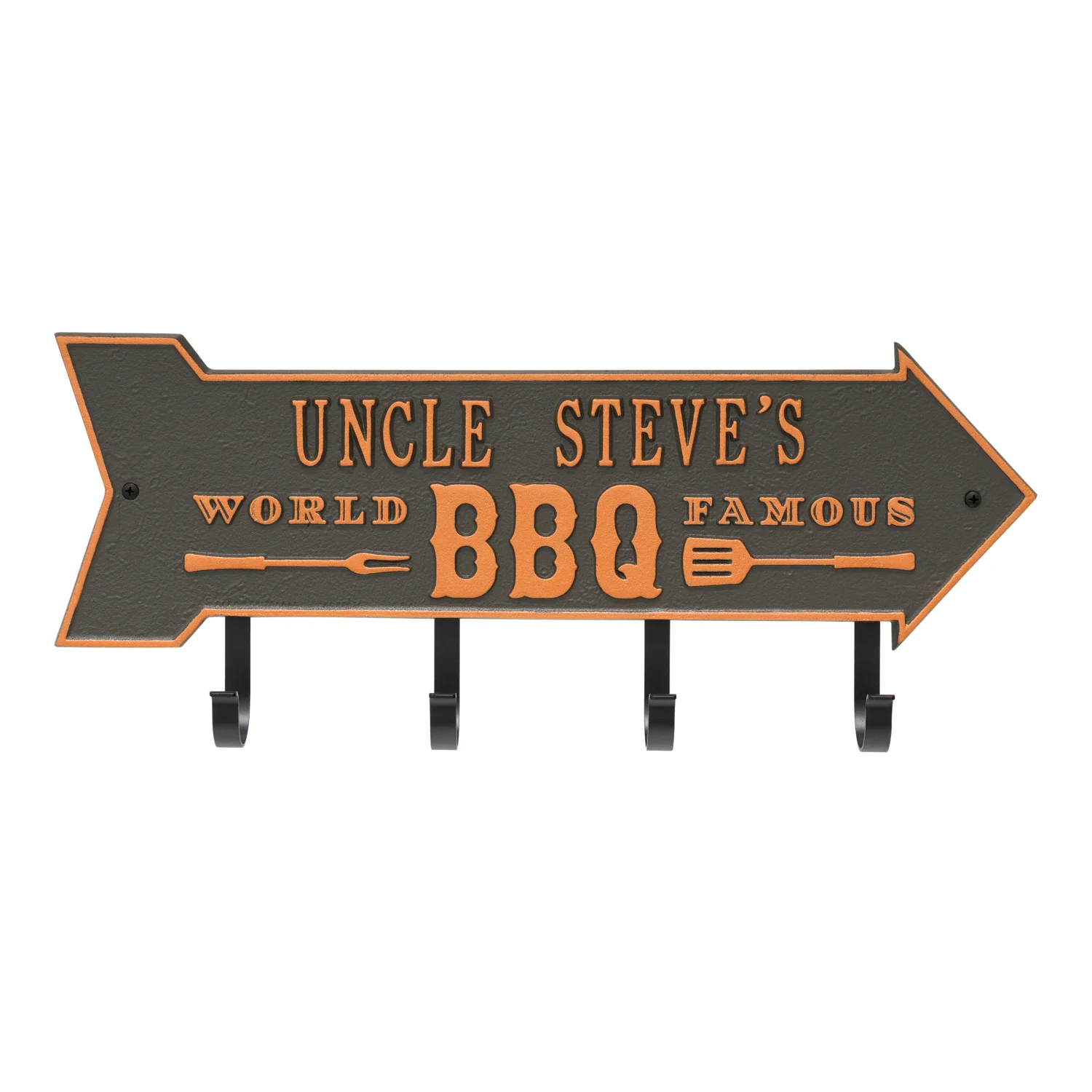 World Famous BBQ Arrow Personalized Hook Plaque - Image 23