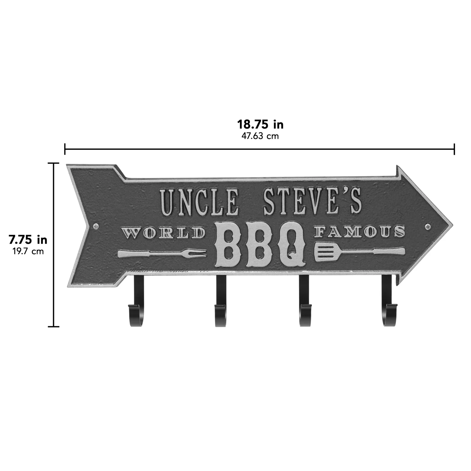 World Famous BBQ Arrow Personalized Hook Plaque - Image 27