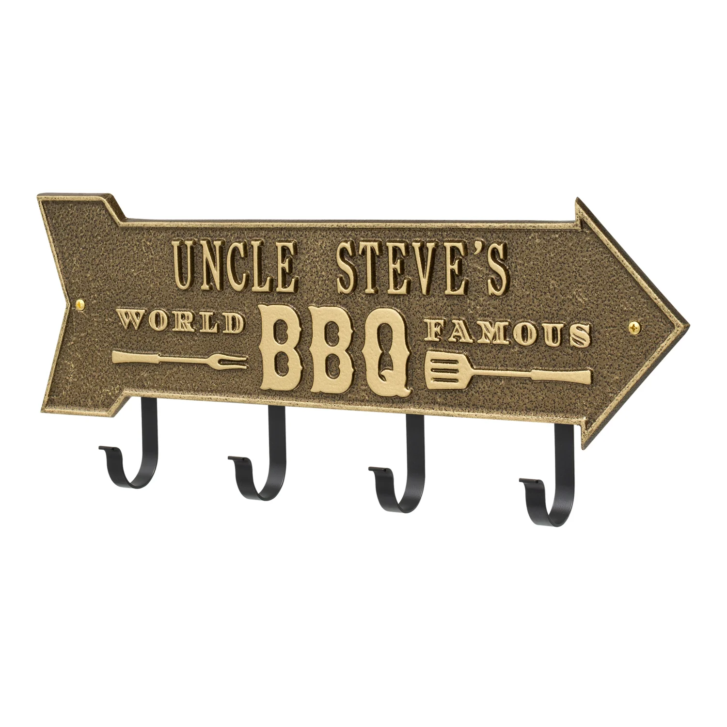 World Famous BBQ Arrow Personalized Hook Plaque - Image 28