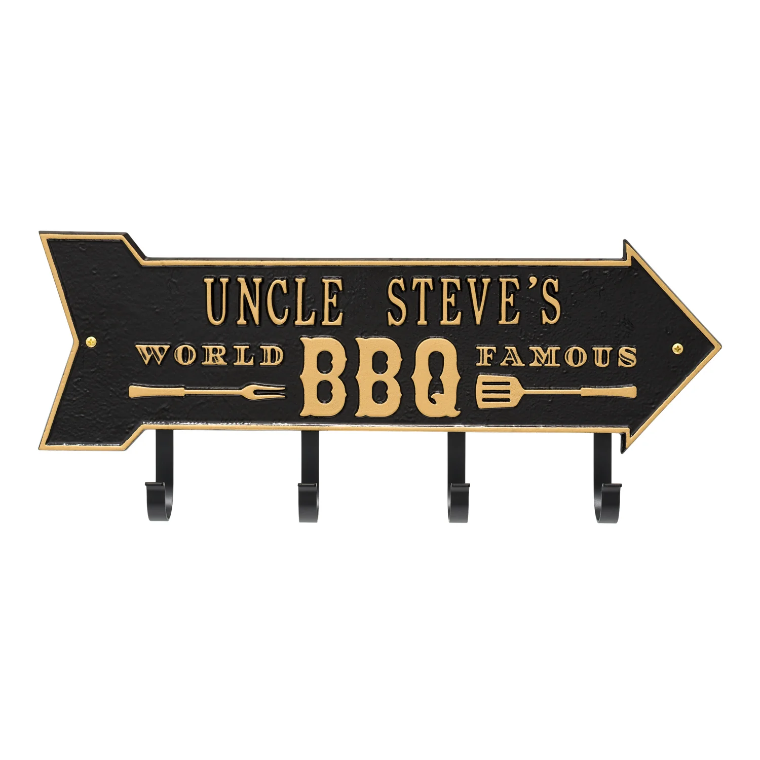 World Famous BBQ Arrow Personalized Hook Plaque - Image 30