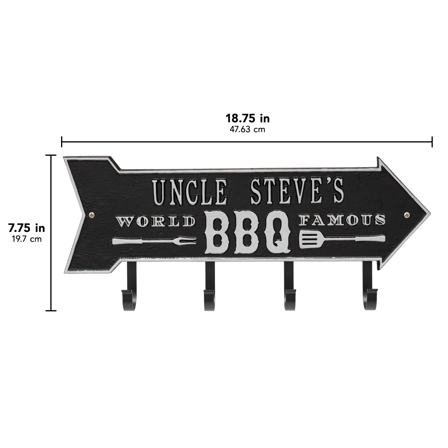 World Famous BBQ Arrow Personalized Hook Plaque - Image 31
