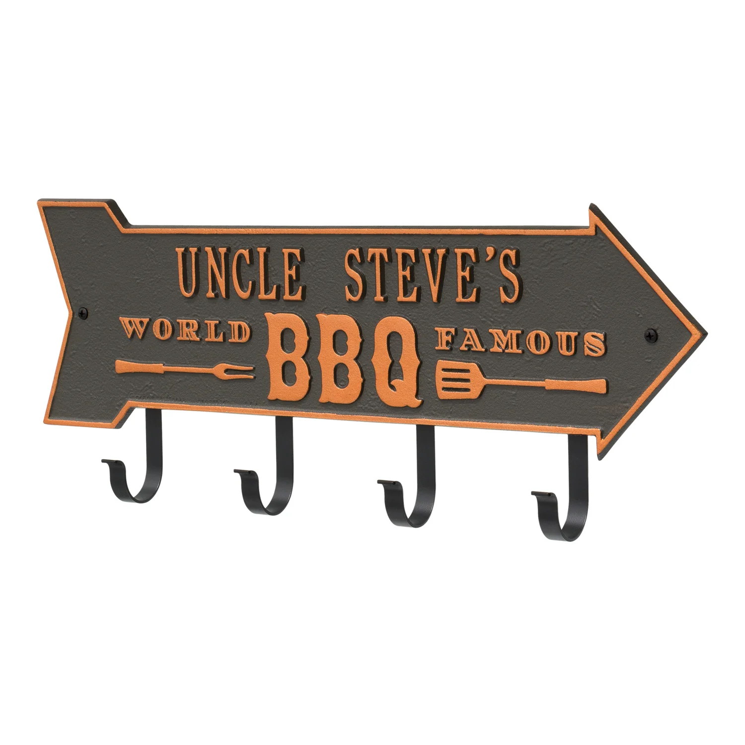 World Famous BBQ Arrow Personalized Hook Plaque - Image 32