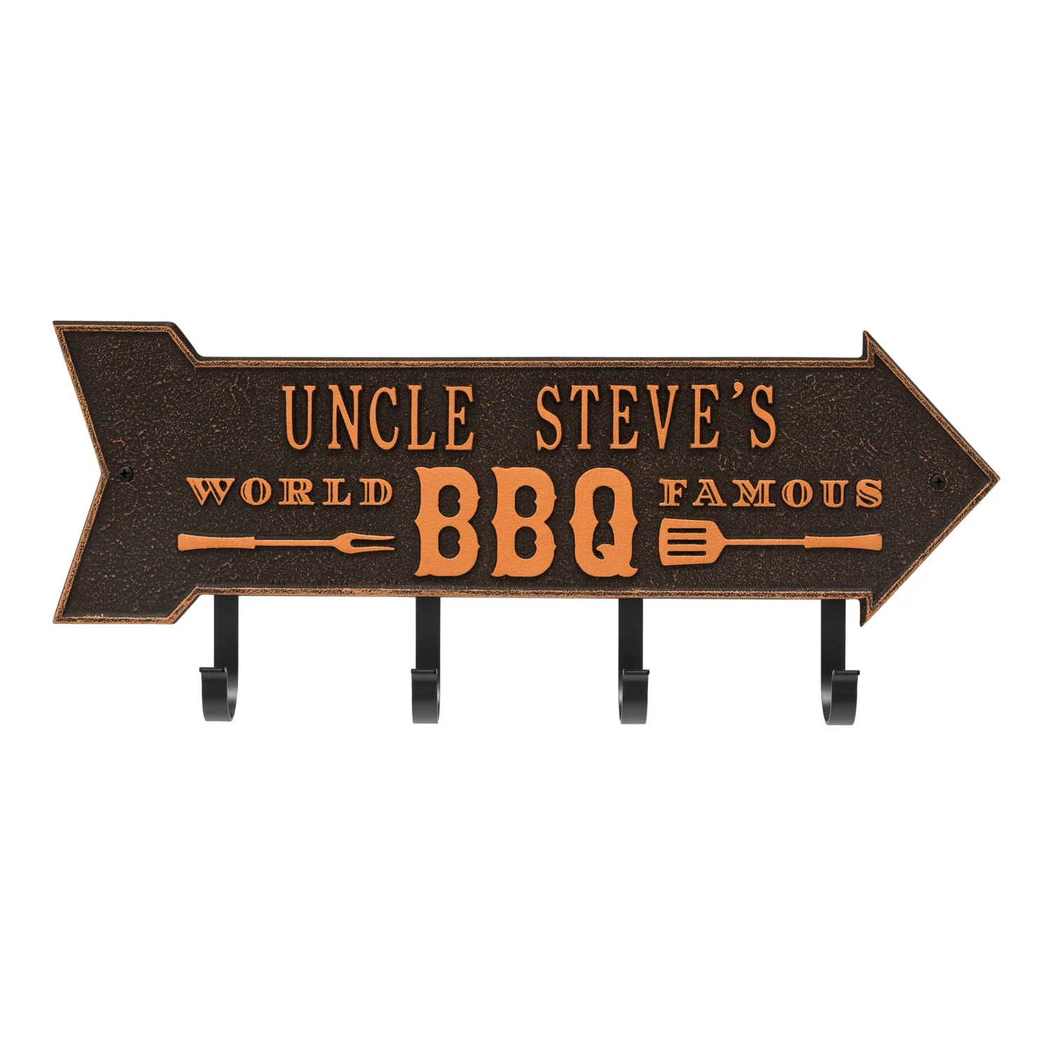 World Famous BBQ Arrow Personalized Hook Plaque - Image 33