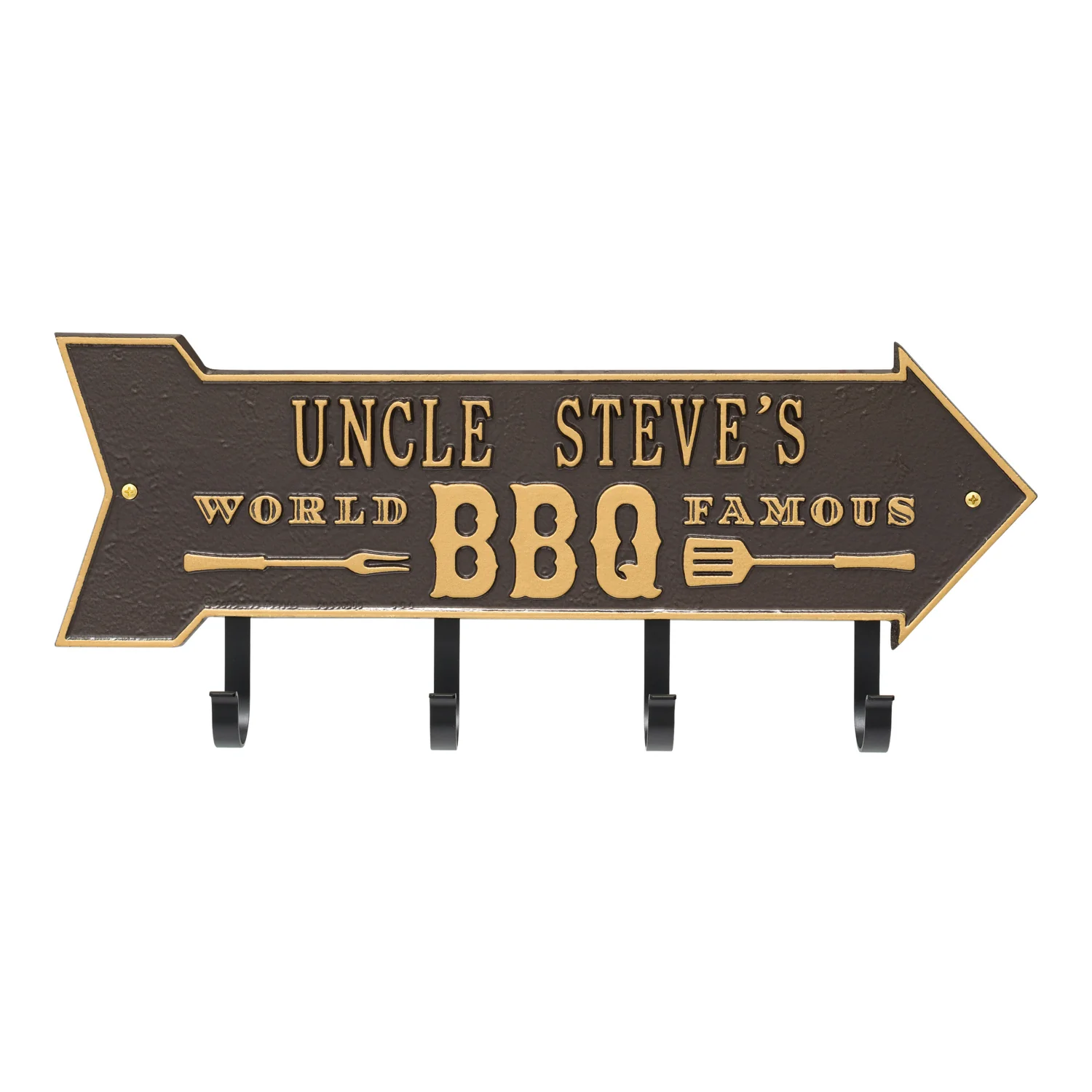 World Famous BBQ Arrow Personalized Hook Plaque - Image 34