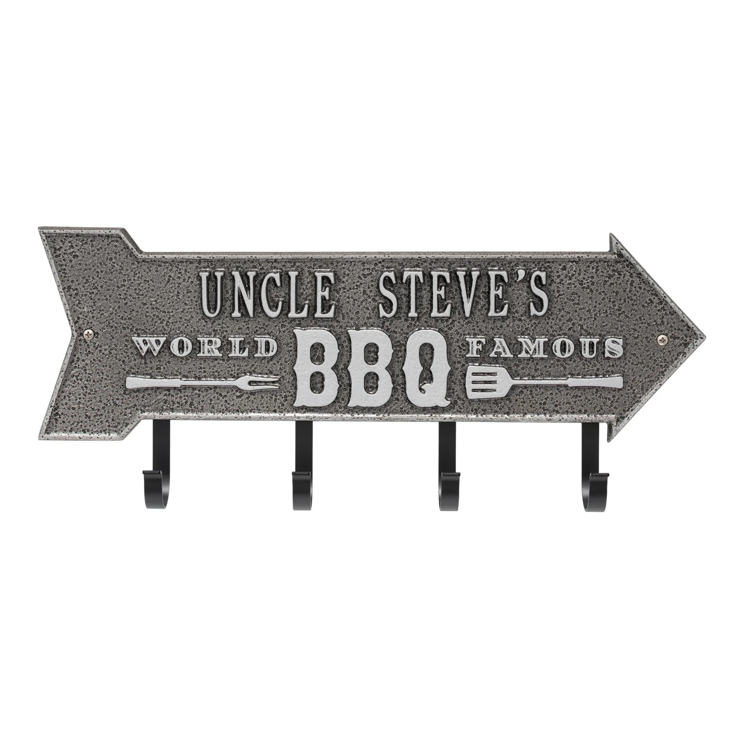 World Famous BBQ Arrow Personalized Hook Plaque - Image 35