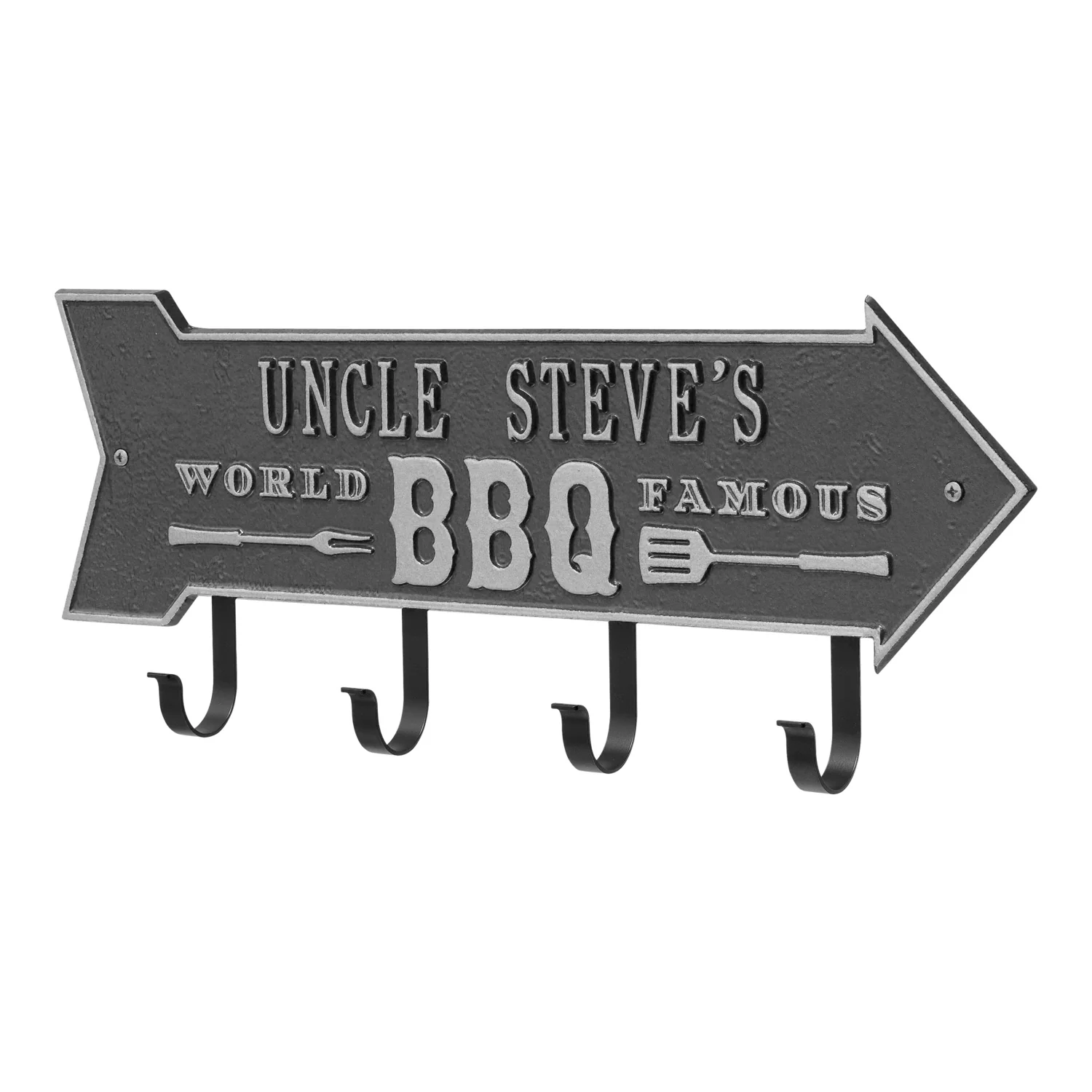 World Famous BBQ Arrow Personalized Hook Plaque - Image 36