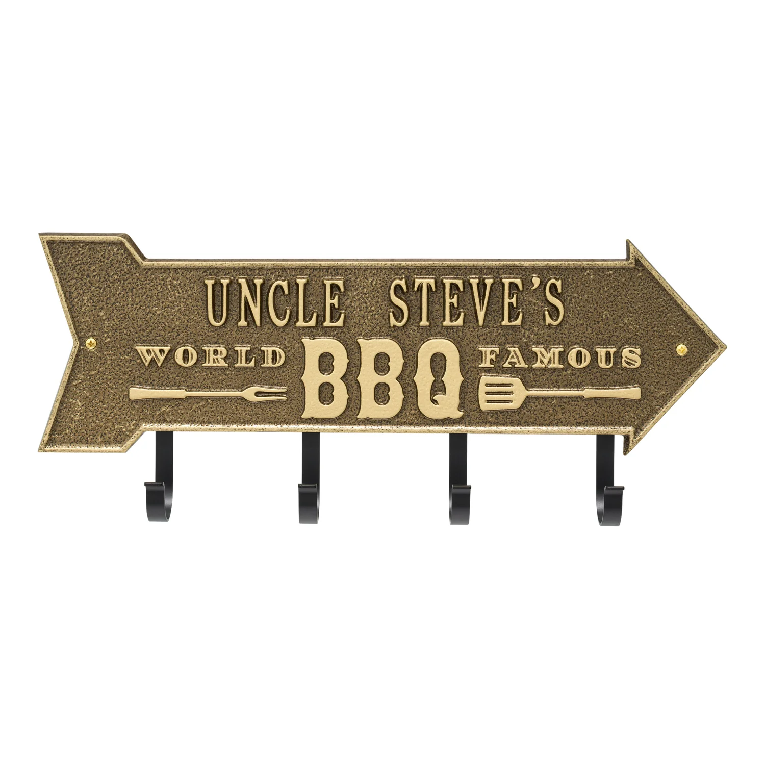 World Famous BBQ Arrow Personalized Hook Plaque - Image 37