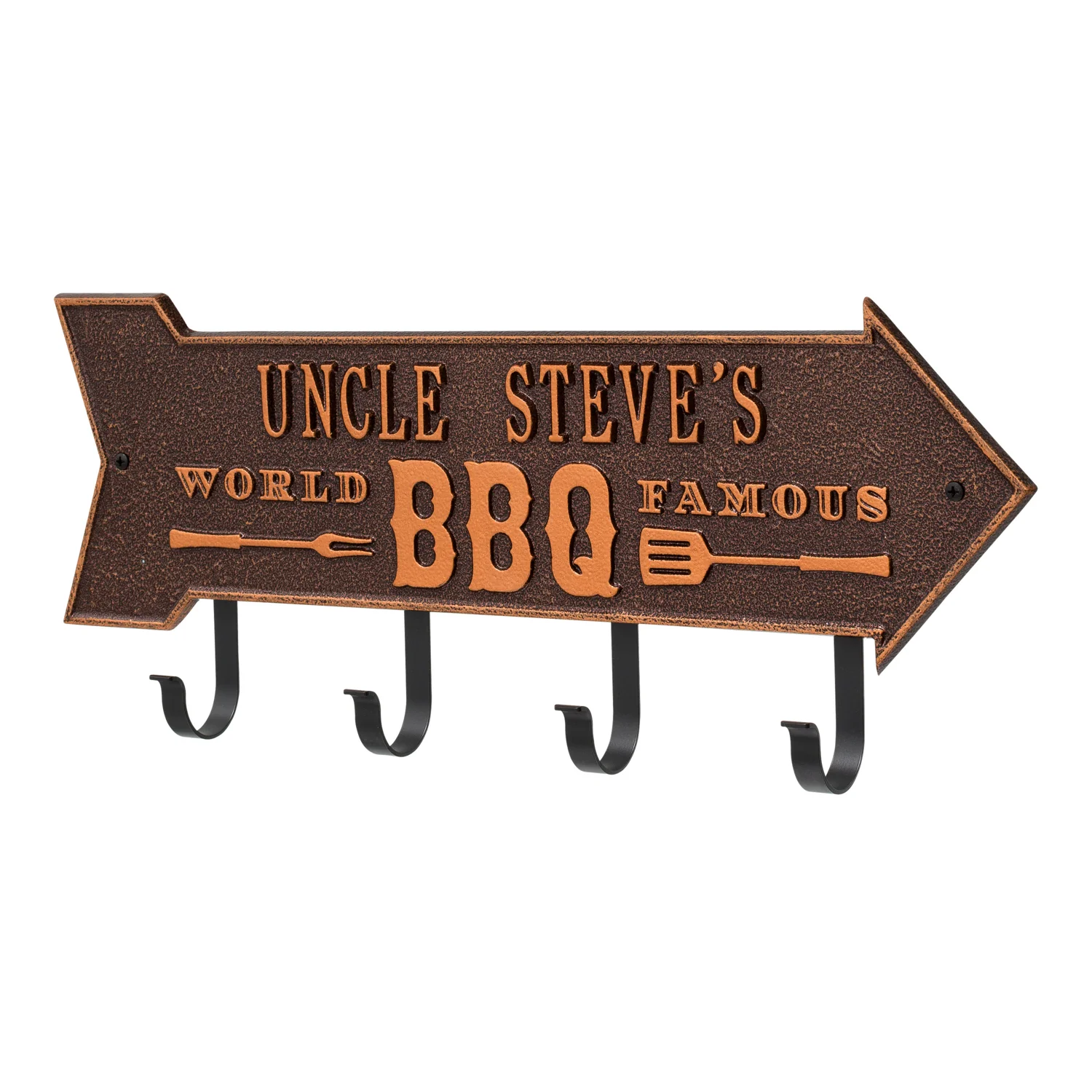 World Famous BBQ Arrow Personalized Hook Plaque - Image 38