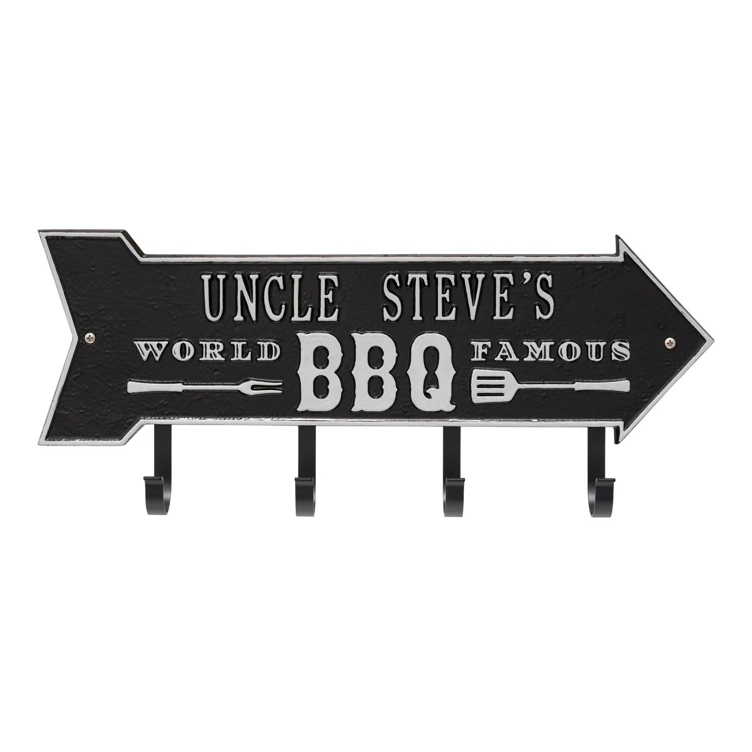 World Famous BBQ Arrow Personalized Hook Plaque - Image 40