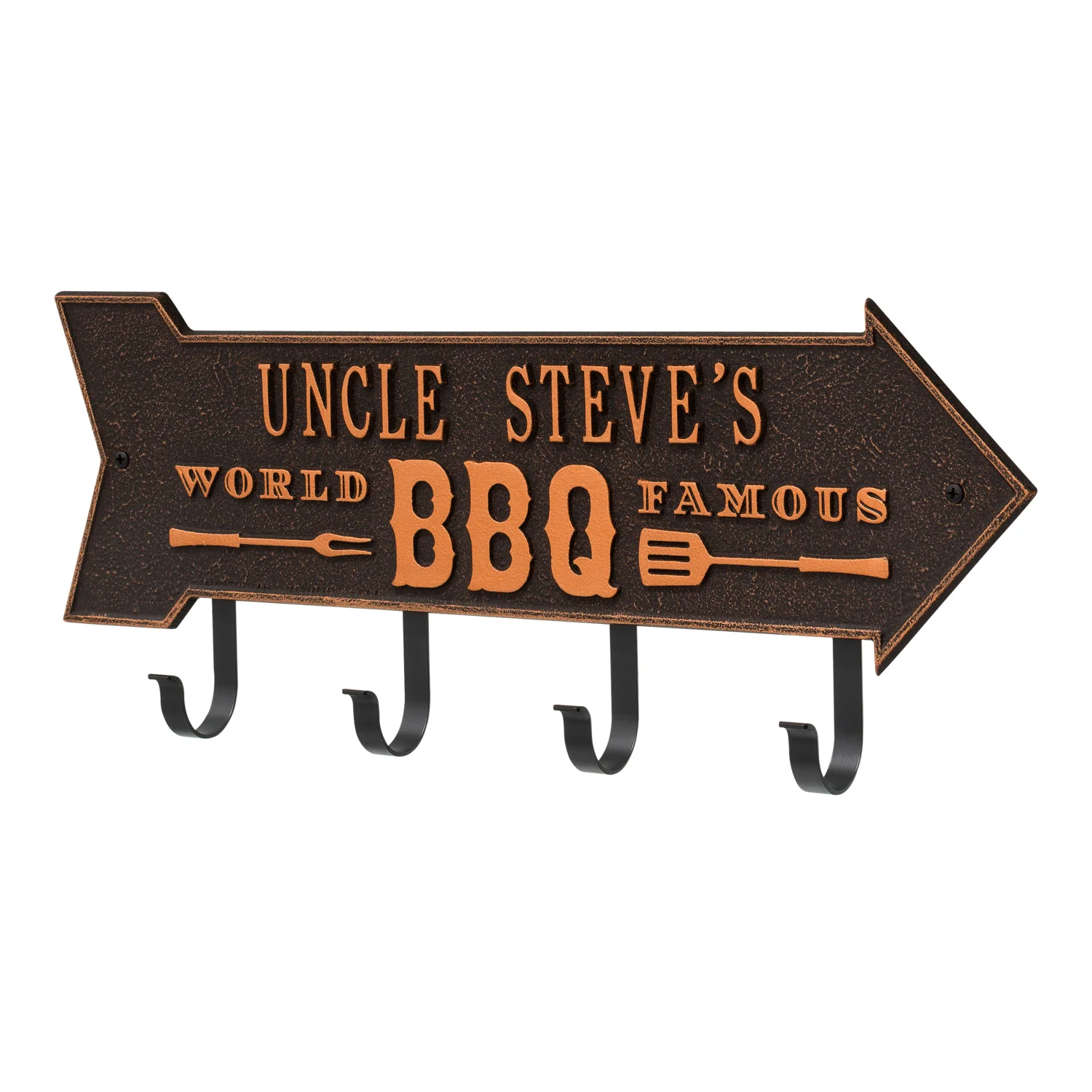 World Famous BBQ Arrow Personalized Hook Plaque - Image 42