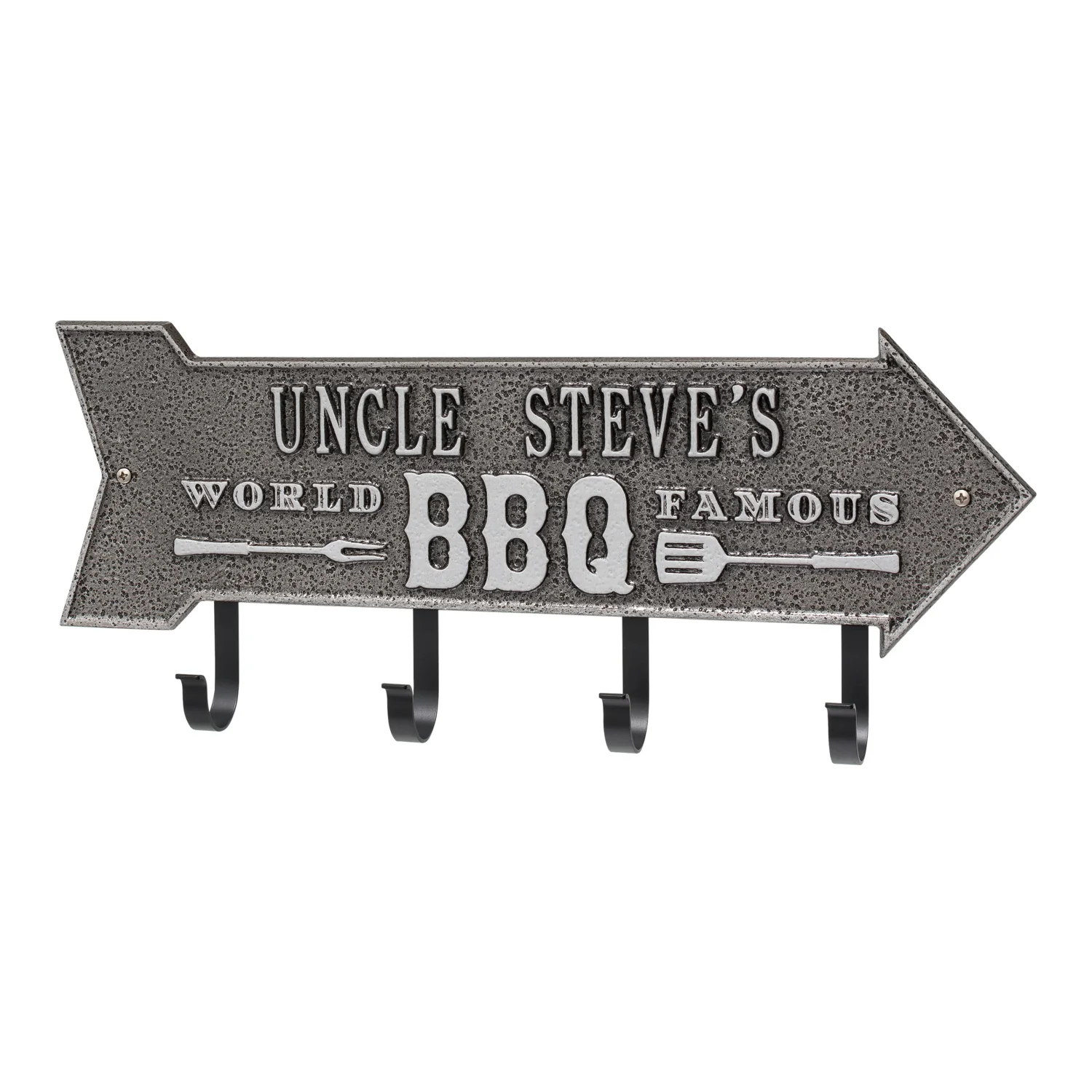 World Famous BBQ Arrow Personalized Hook Plaque - Image 44