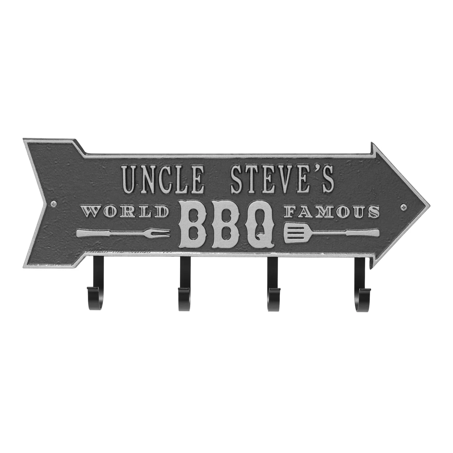 World Famous BBQ Arrow Personalized Hook Plaque - Image 45