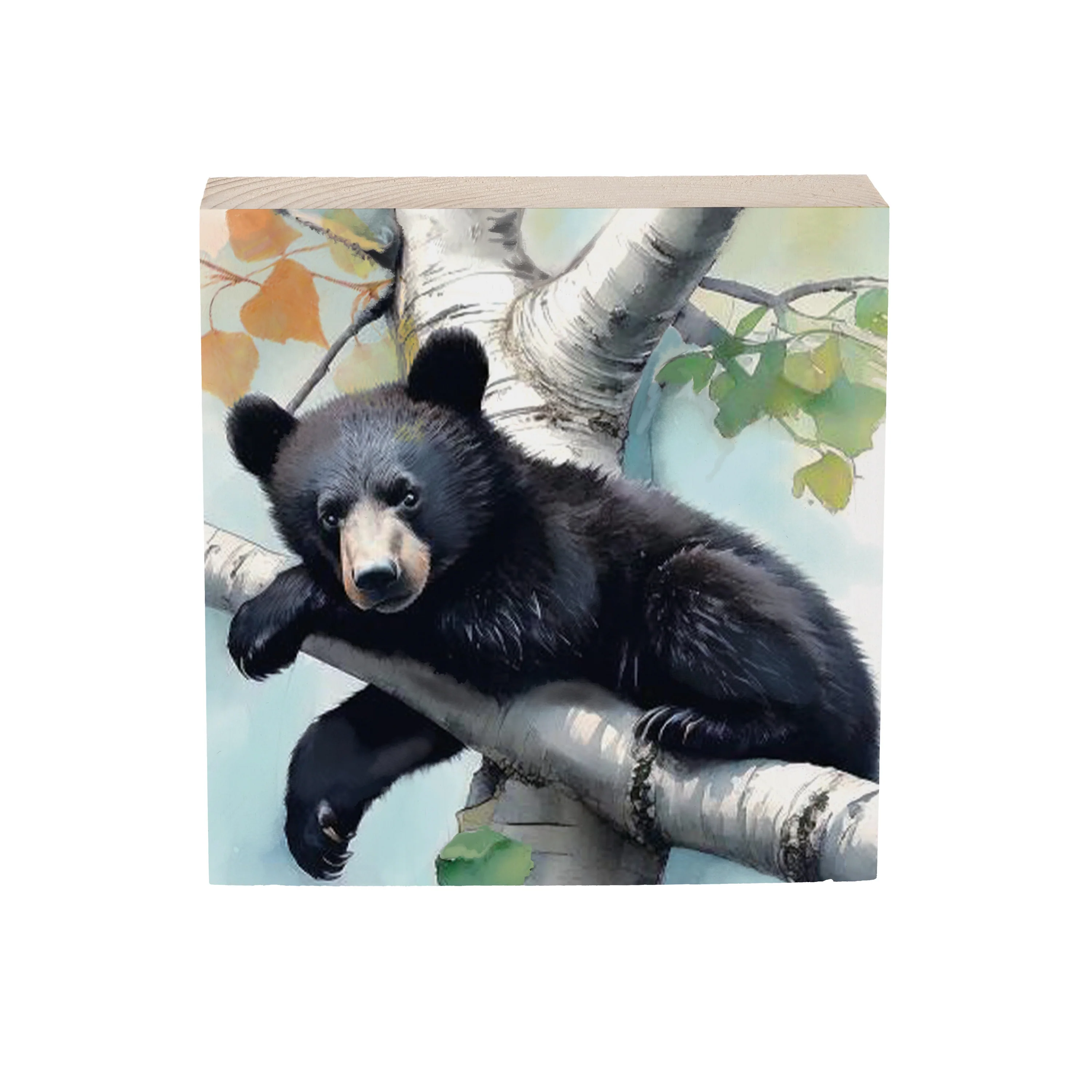 High Country Bear Family Sign Wood Block, Mama Bear, 6"x6" - Image 3
