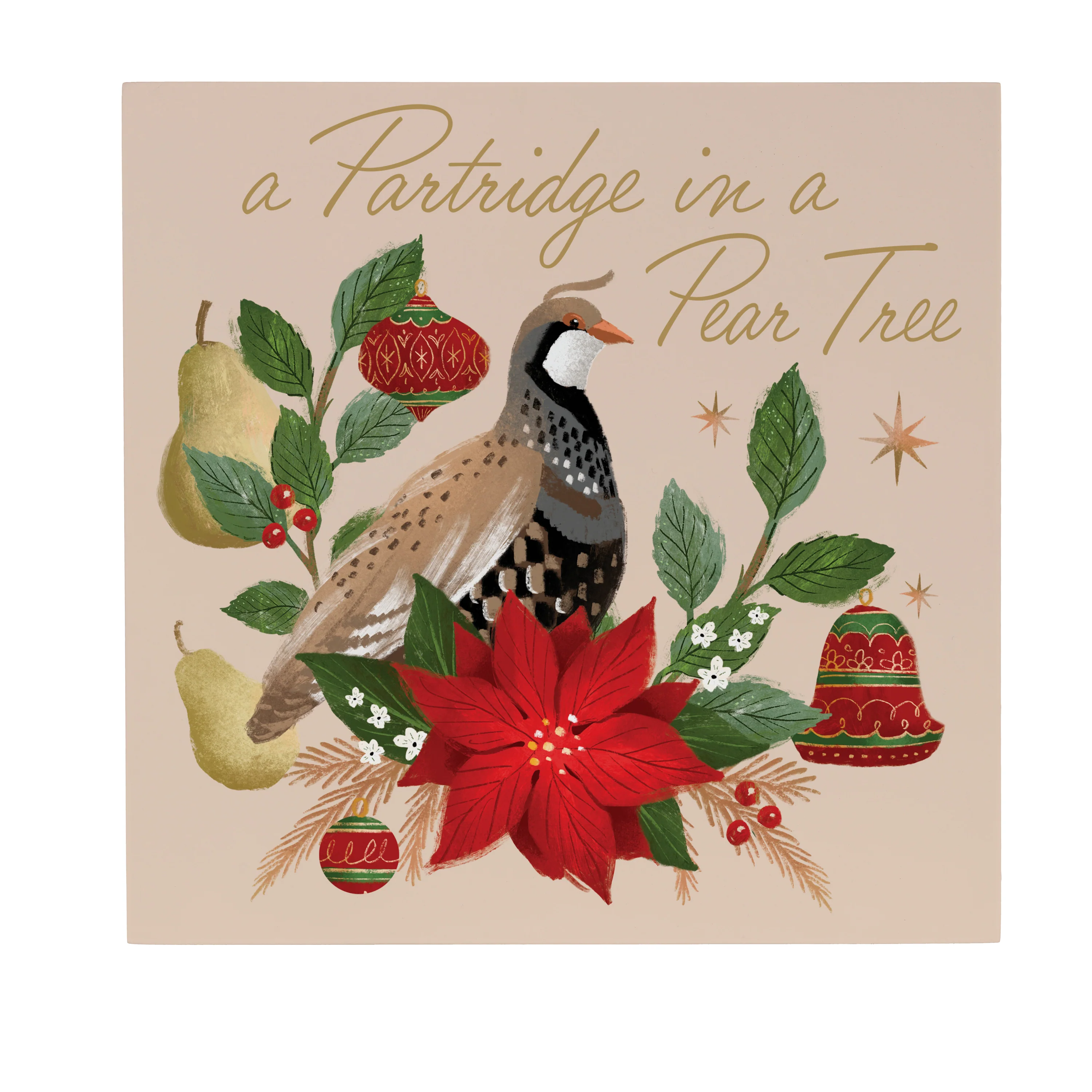 Joyful Traditions A Partridge in a Pear Tree Indoor Wall Décor, 12"x12" - Image 3