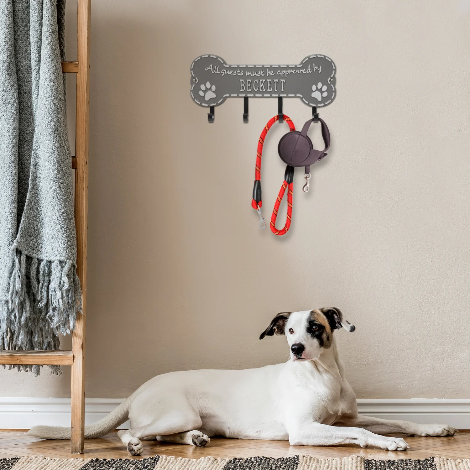 Paw Bone Personalized Hook Plaque - Image 11