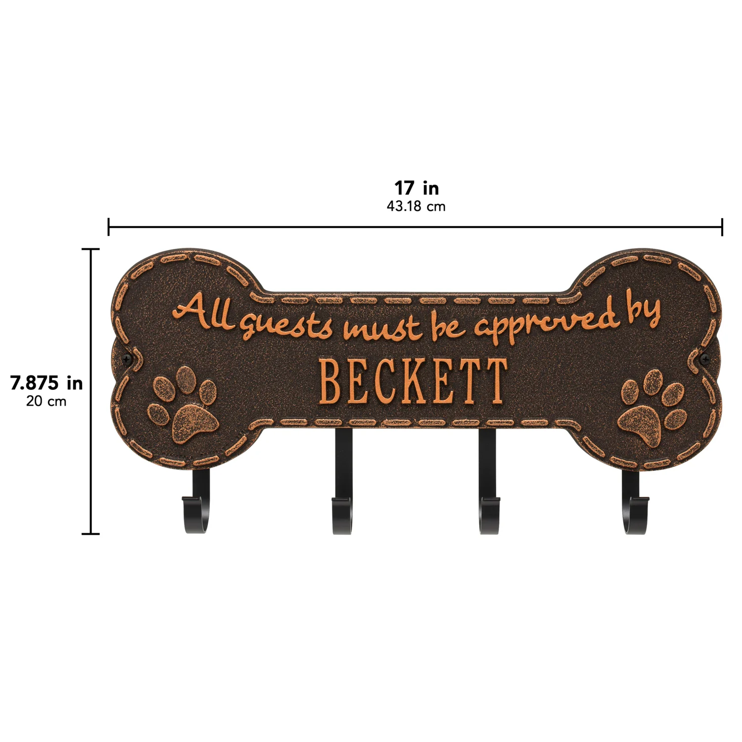 Paw Bone Personalized Hook Plaque - Image 22