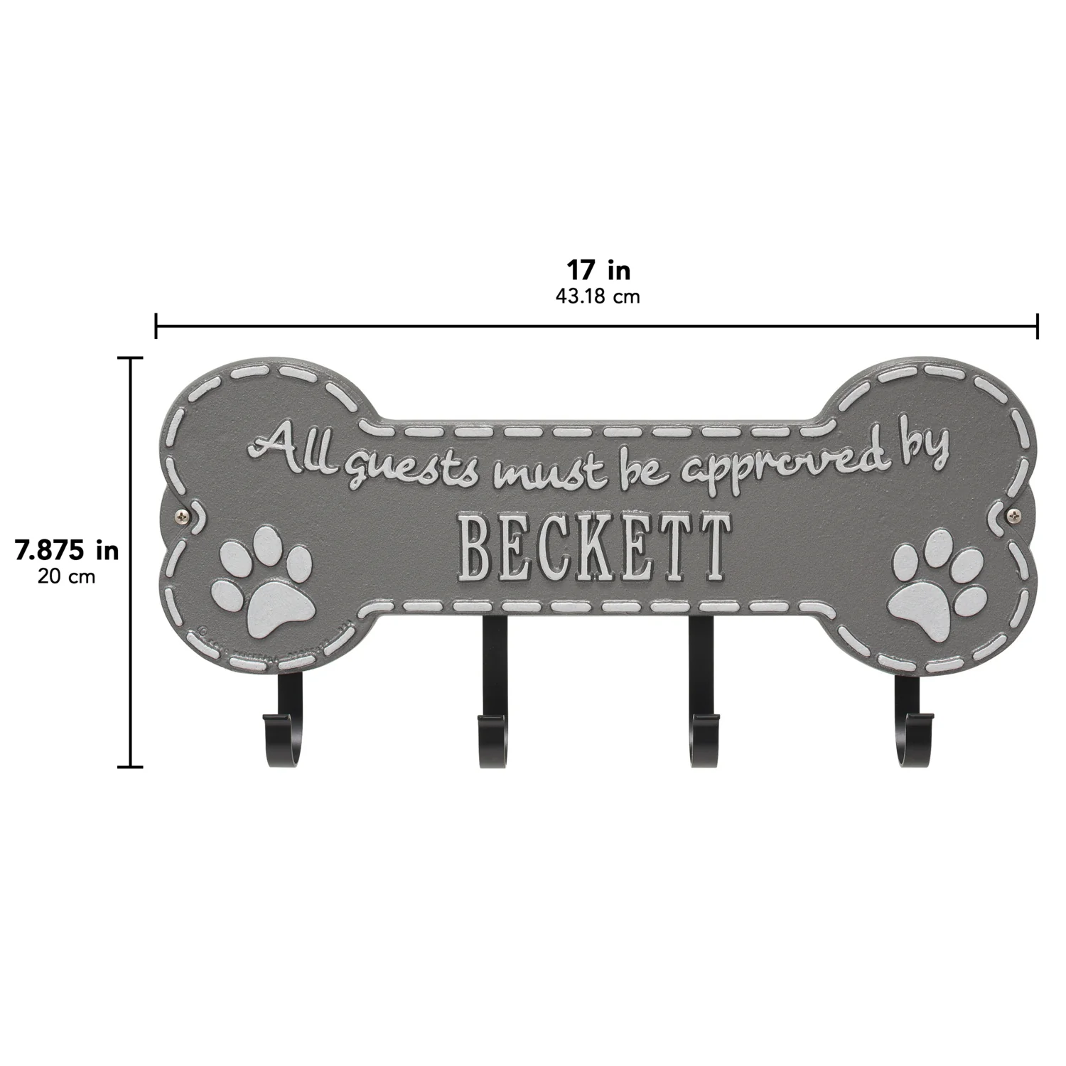 Paw Bone Personalized Hook Plaque - Image 23