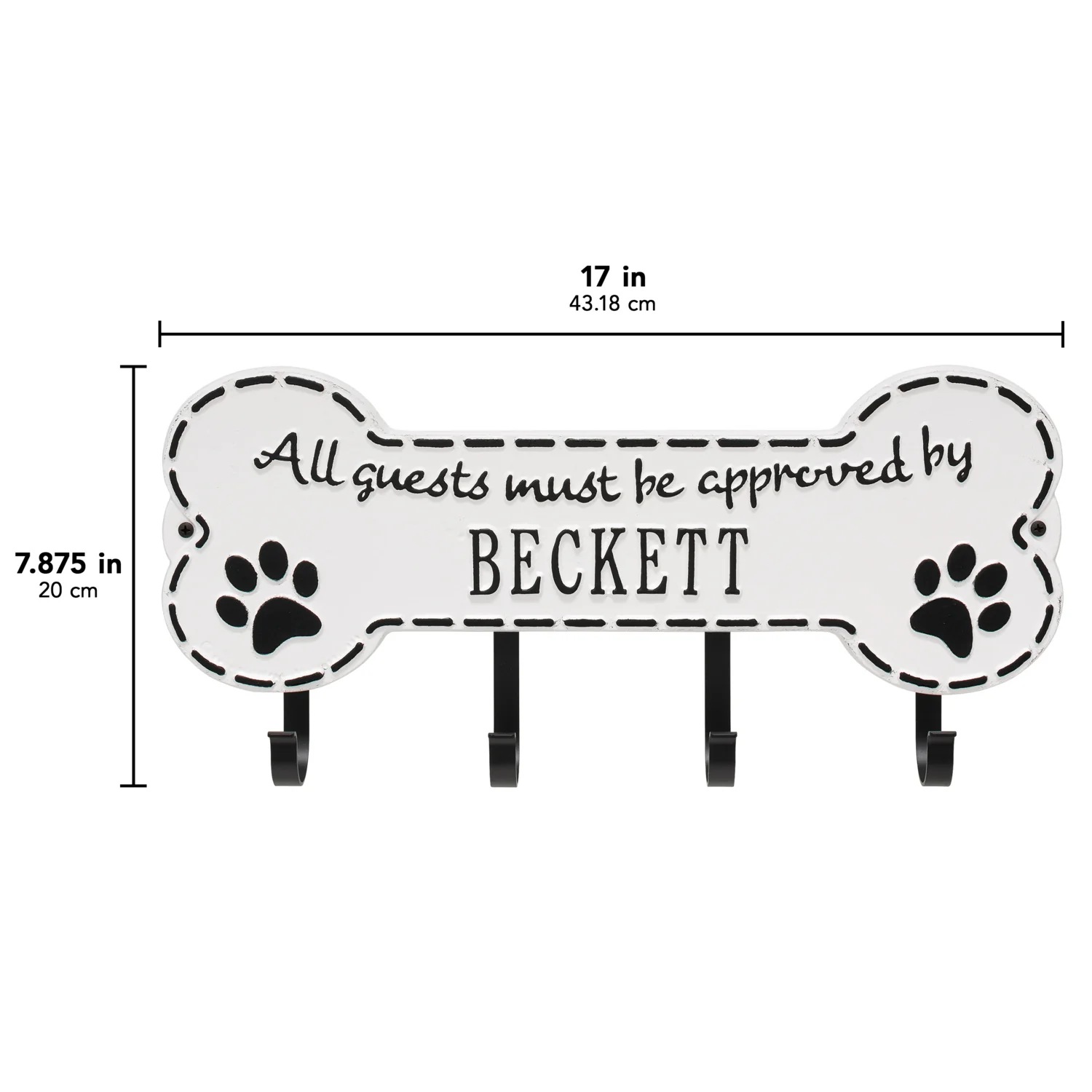Paw Bone Personalized Hook Plaque - Image 24