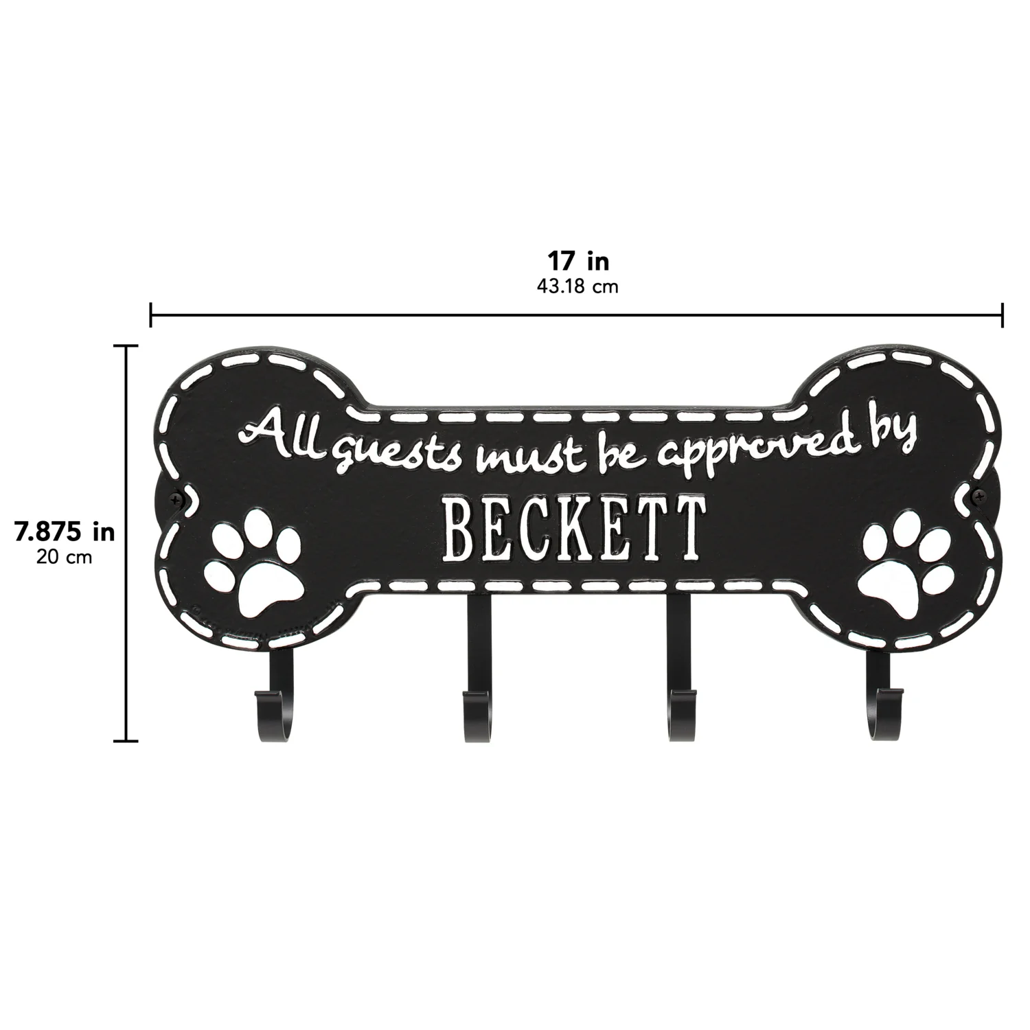 Paw Bone Personalized Hook Plaque - Image 26