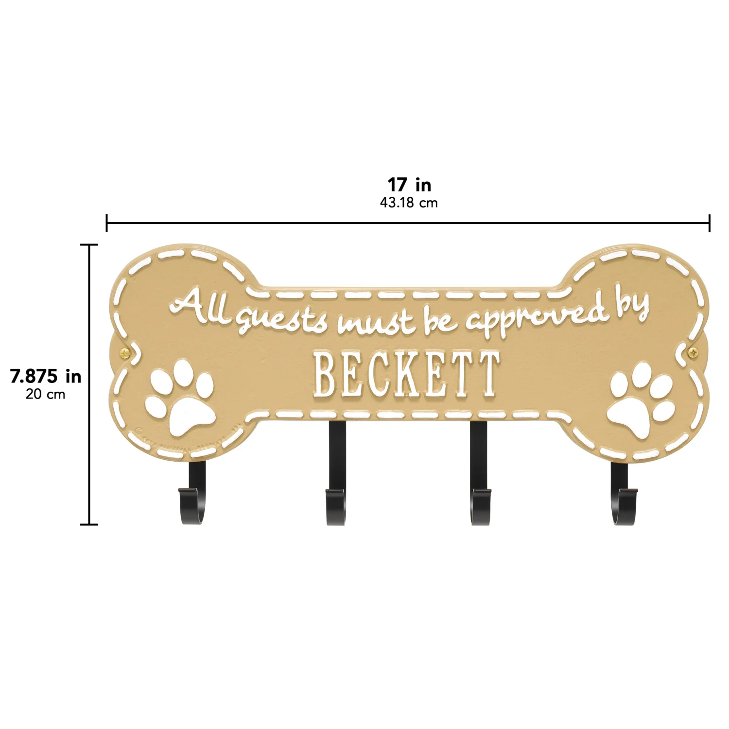 Paw Bone Personalized Hook Plaque - Image 27