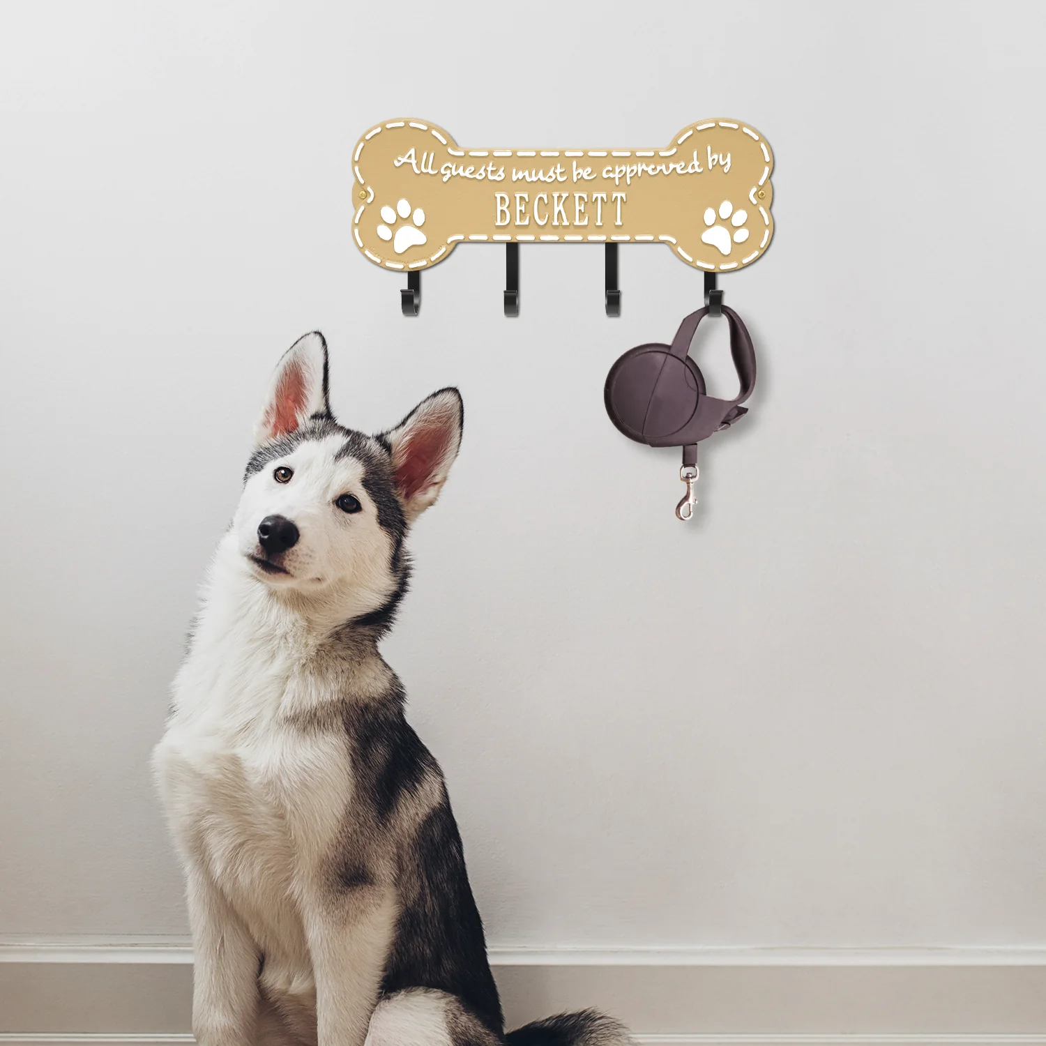 Paw Bone Personalized Hook Plaque - Image 3