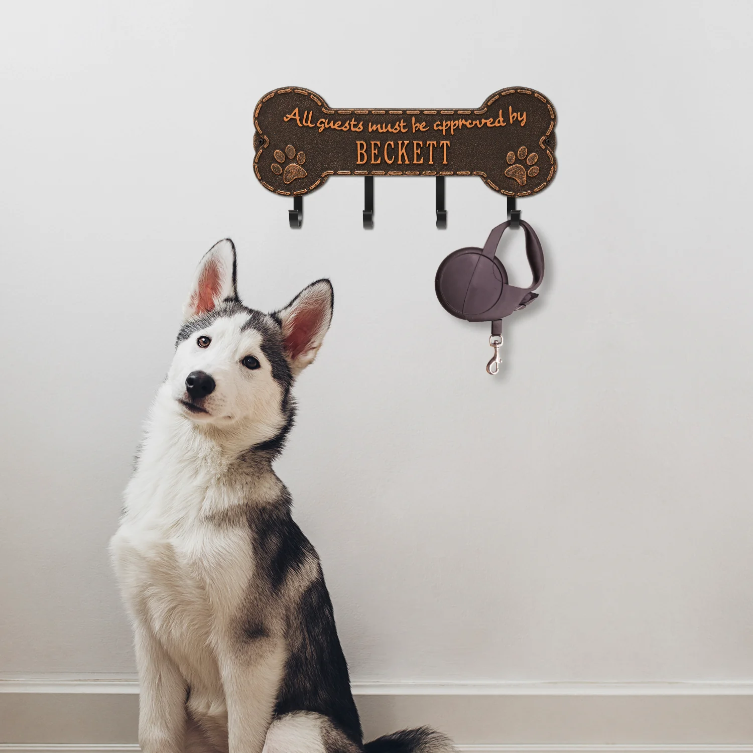 Paw Bone Personalized Hook Plaque - Image 4