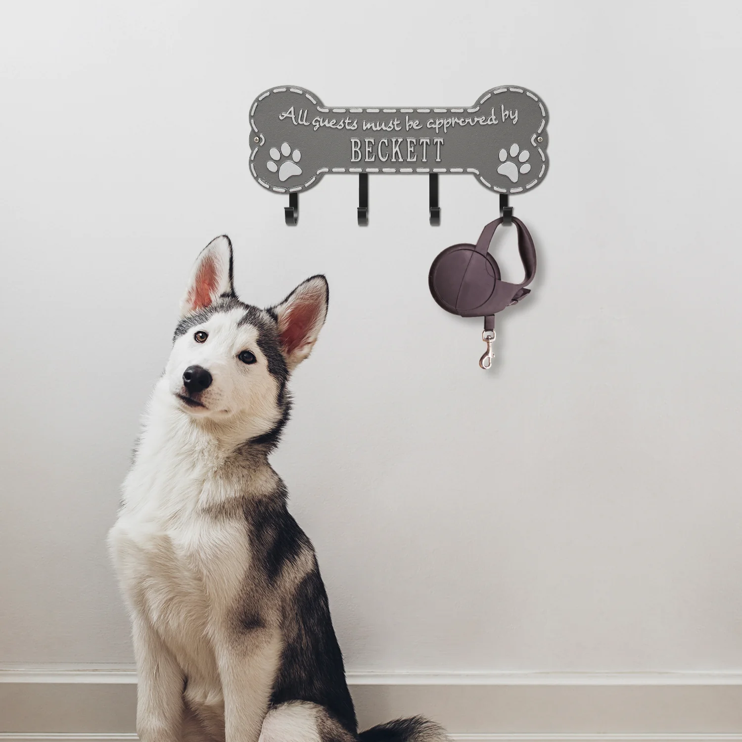 Paw Bone Personalized Hook Plaque - Image 5
