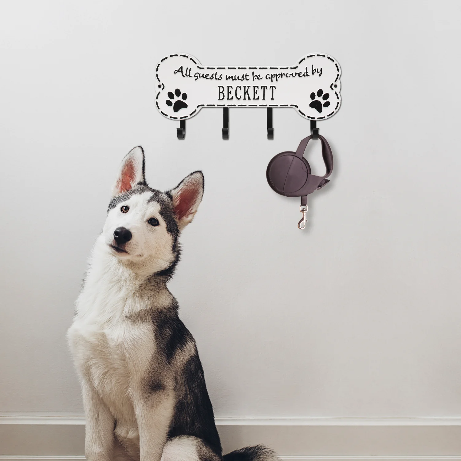 Paw Bone Personalized Hook Plaque - Image 6