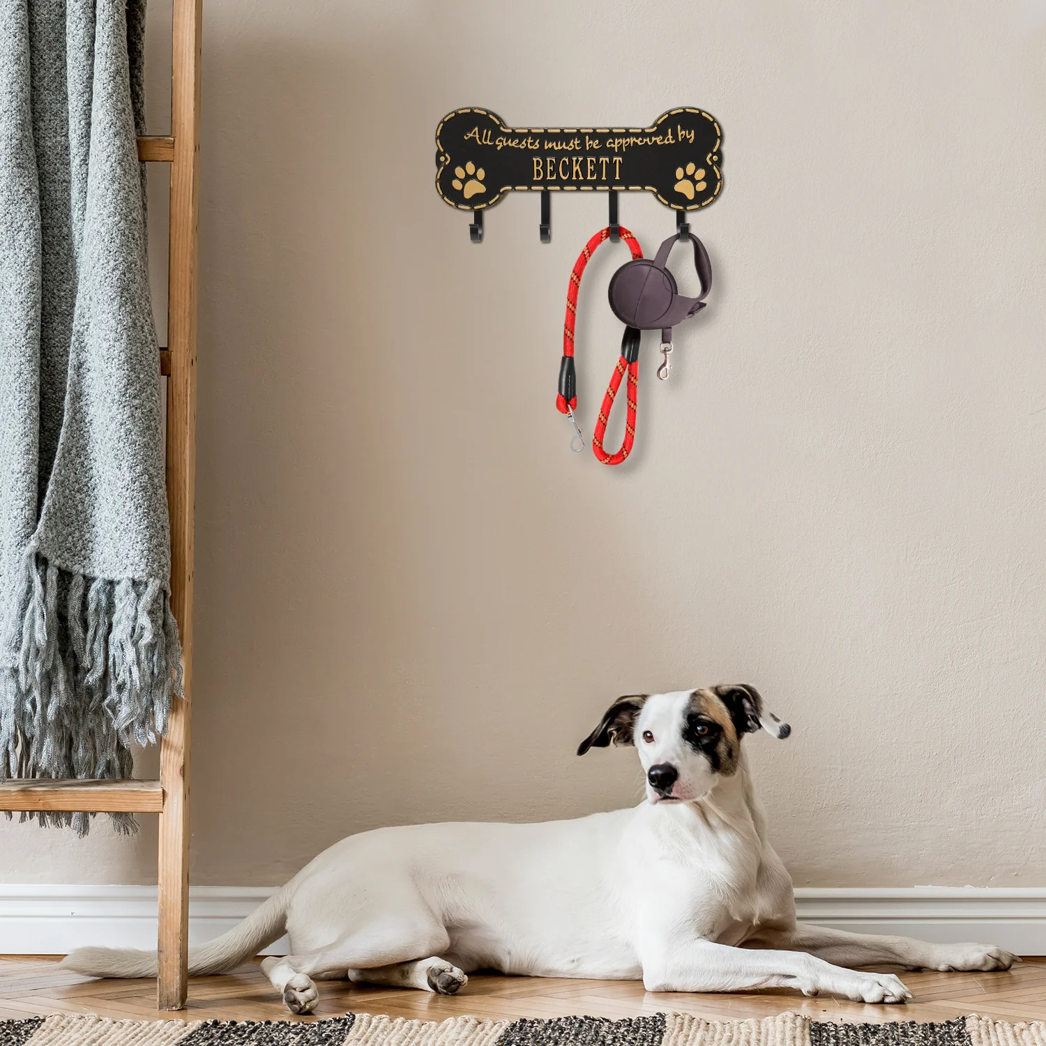 Paw Bone Personalized Hook Plaque - Image 7