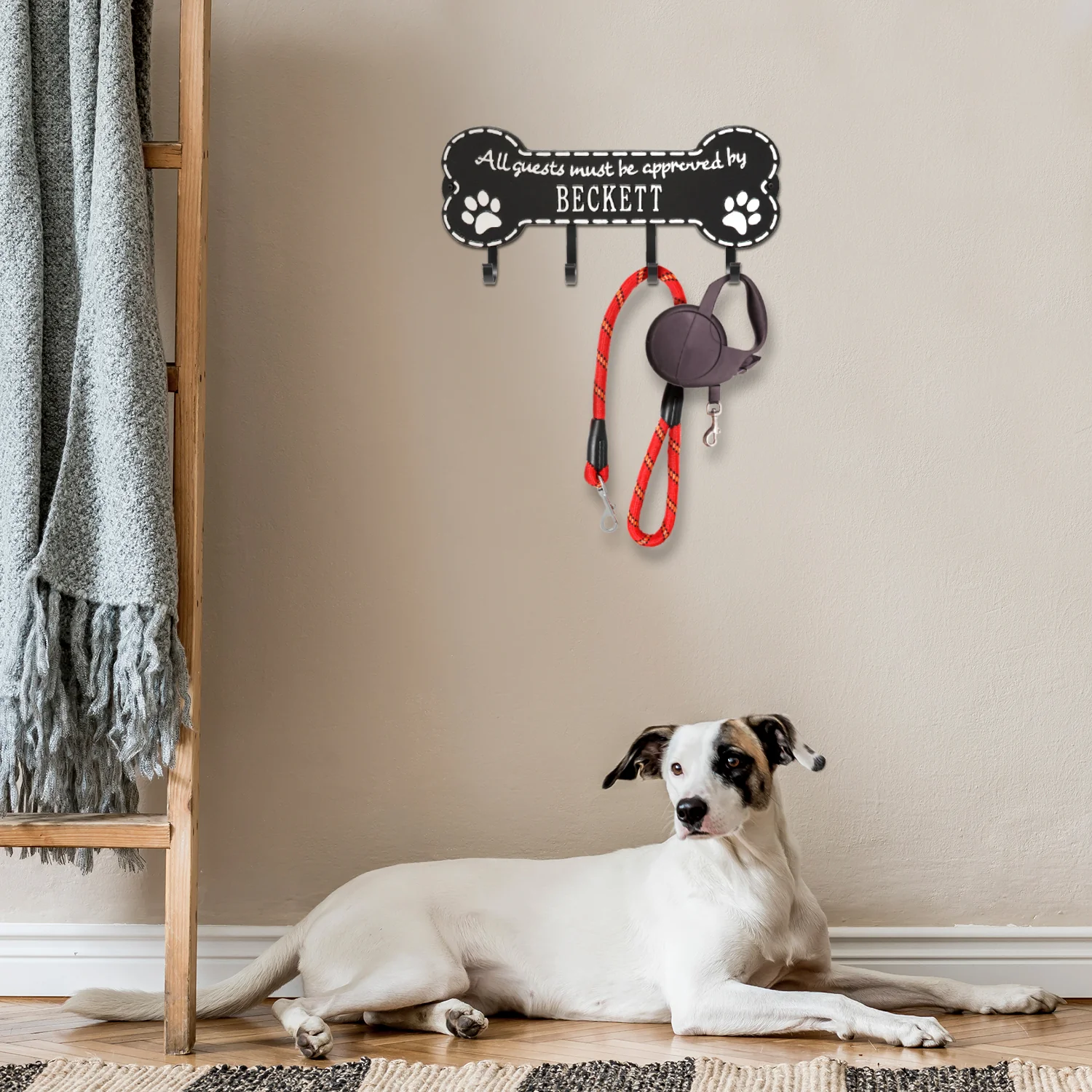 Paw Bone Personalized Hook Plaque - Image 8