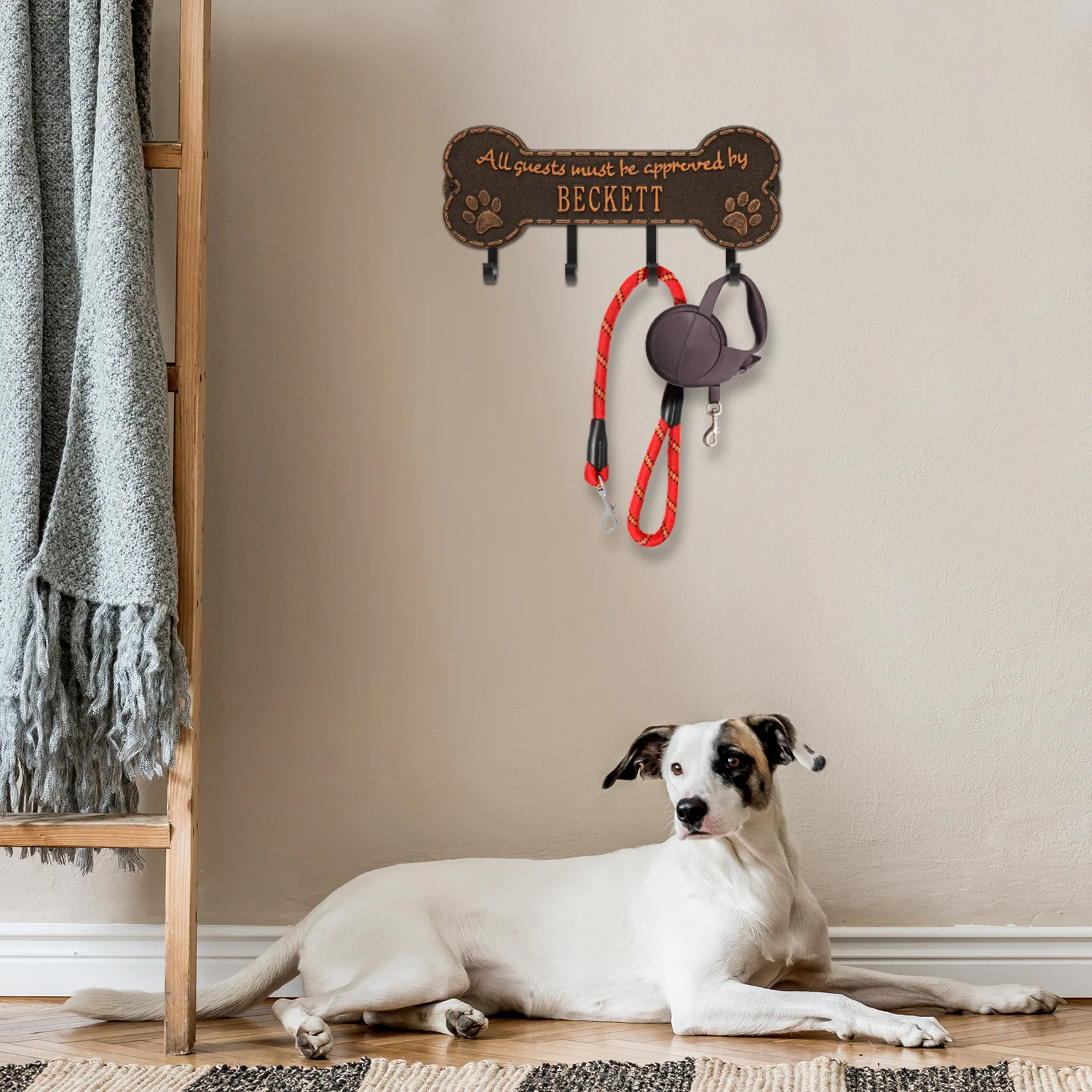 Paw Bone Personalized Hook Plaque - Image 9